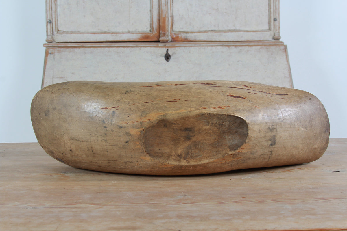 A beautiful Large Scandinavian 19thC Dugout Trough Initialed & Dated 1833