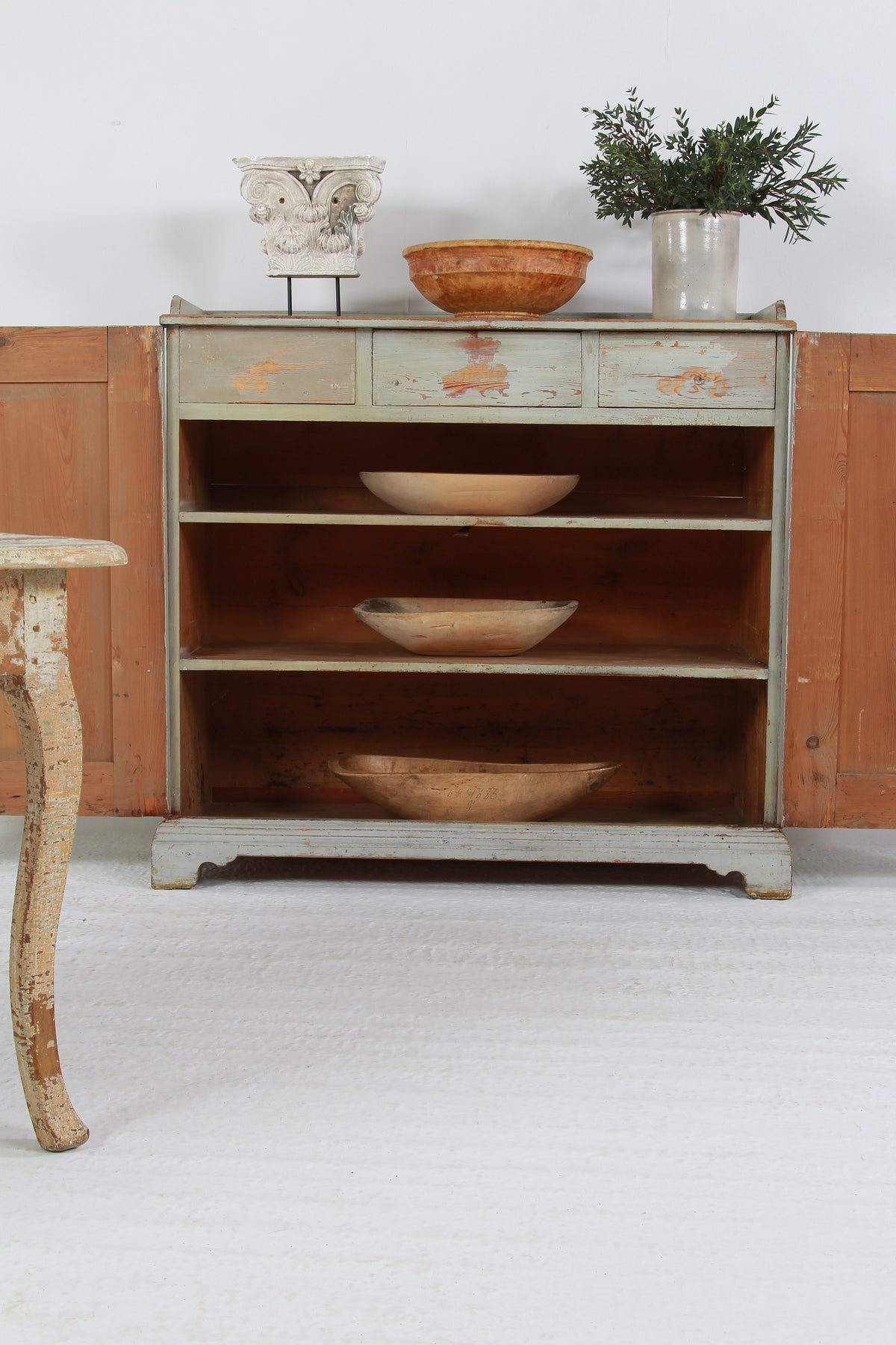 Grand Scale Swedish Gustavian Painted Sideboard/Buffet