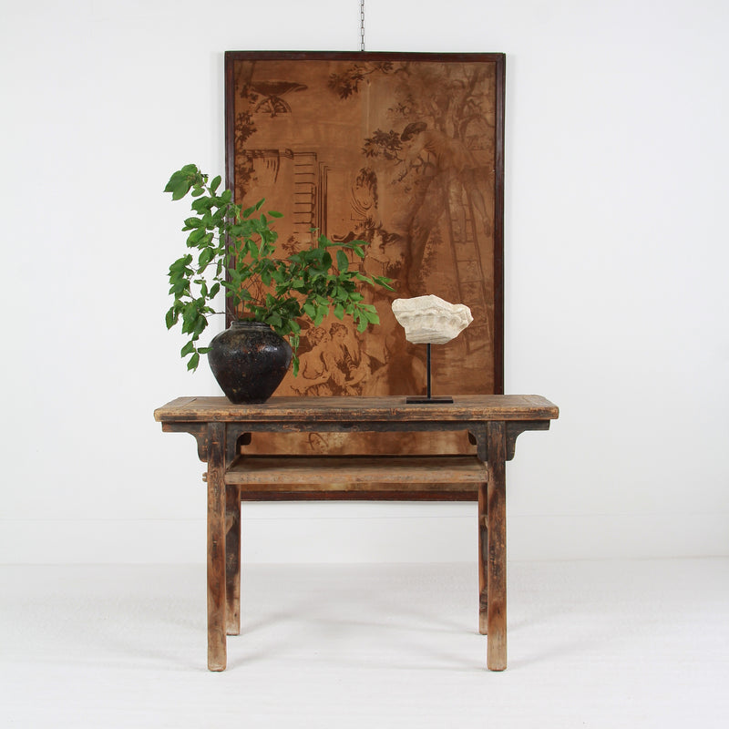 STRIKING ANTIQUE 18THC CONSOLE/LAMP TABLE