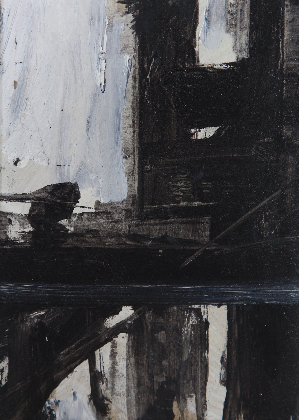 New York Abstract Oil on Board By Ella Moulding