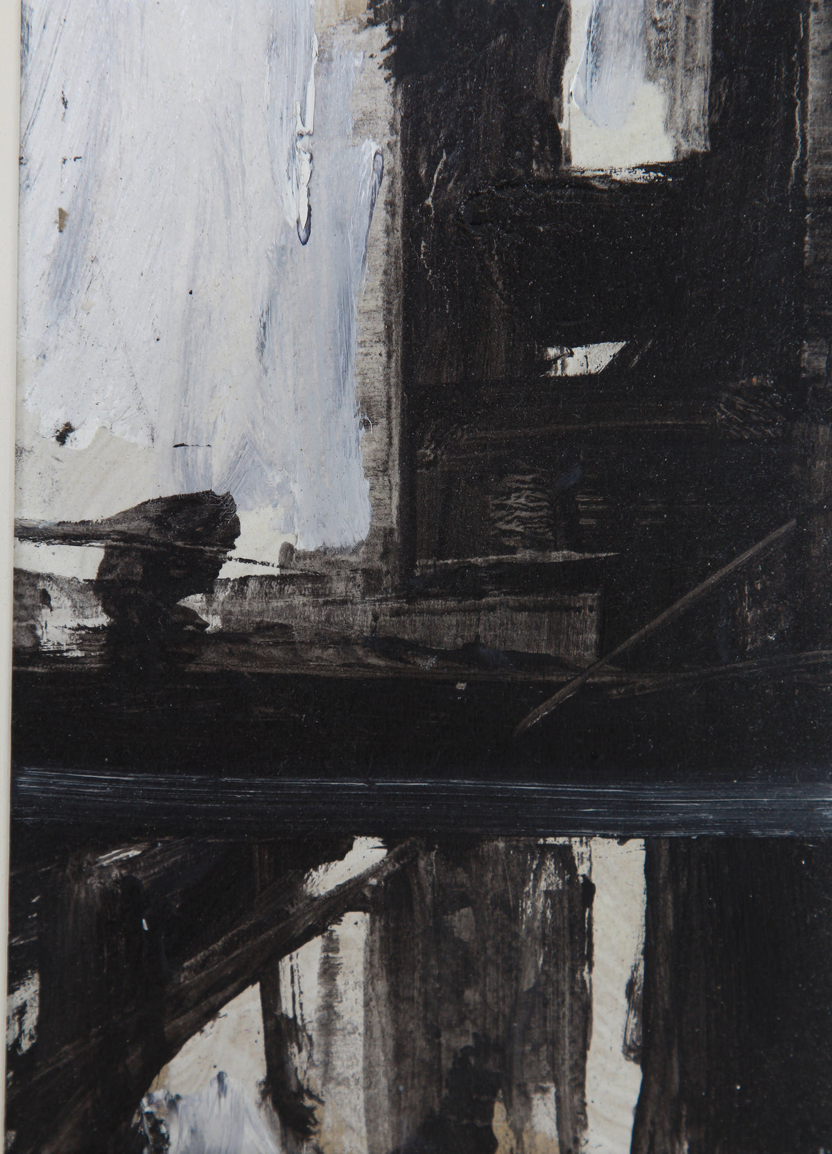 New York Abstract Oil on Board By Ella Moulding