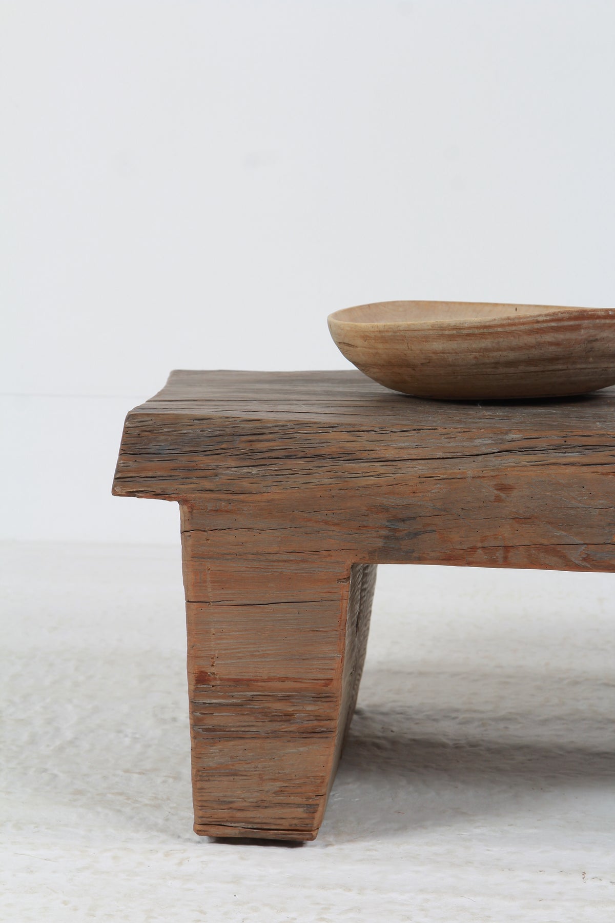 UNIQUE BRUTALIST WABI SABI ELM SLAB COFFEE TABLE