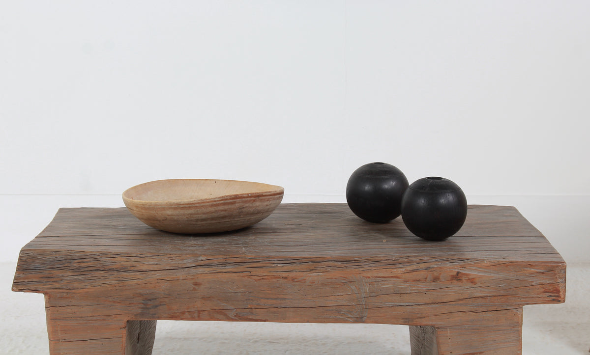 UNIQUE BRUTALIST WABI SABI ELM SLAB COFFEE TABLE