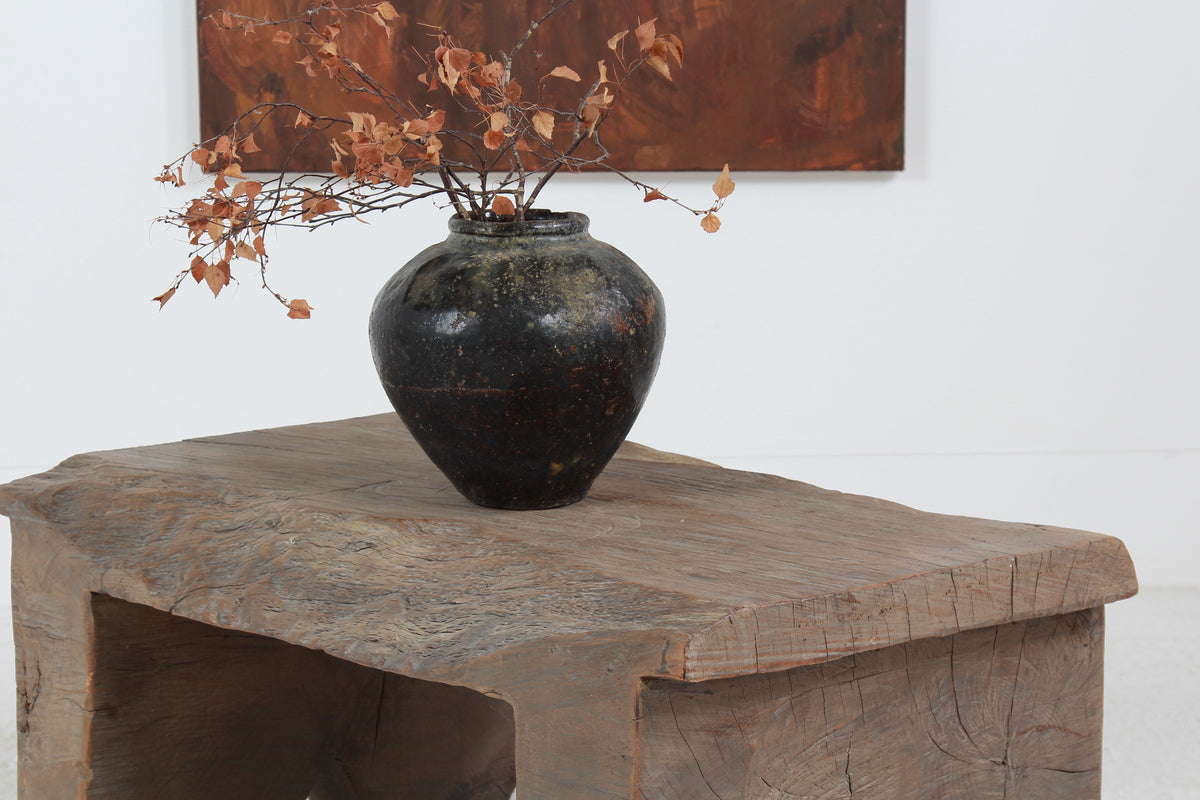 Fabulous  BRUTALIST WABI SABI ELM SLAB COFFEE TABLE