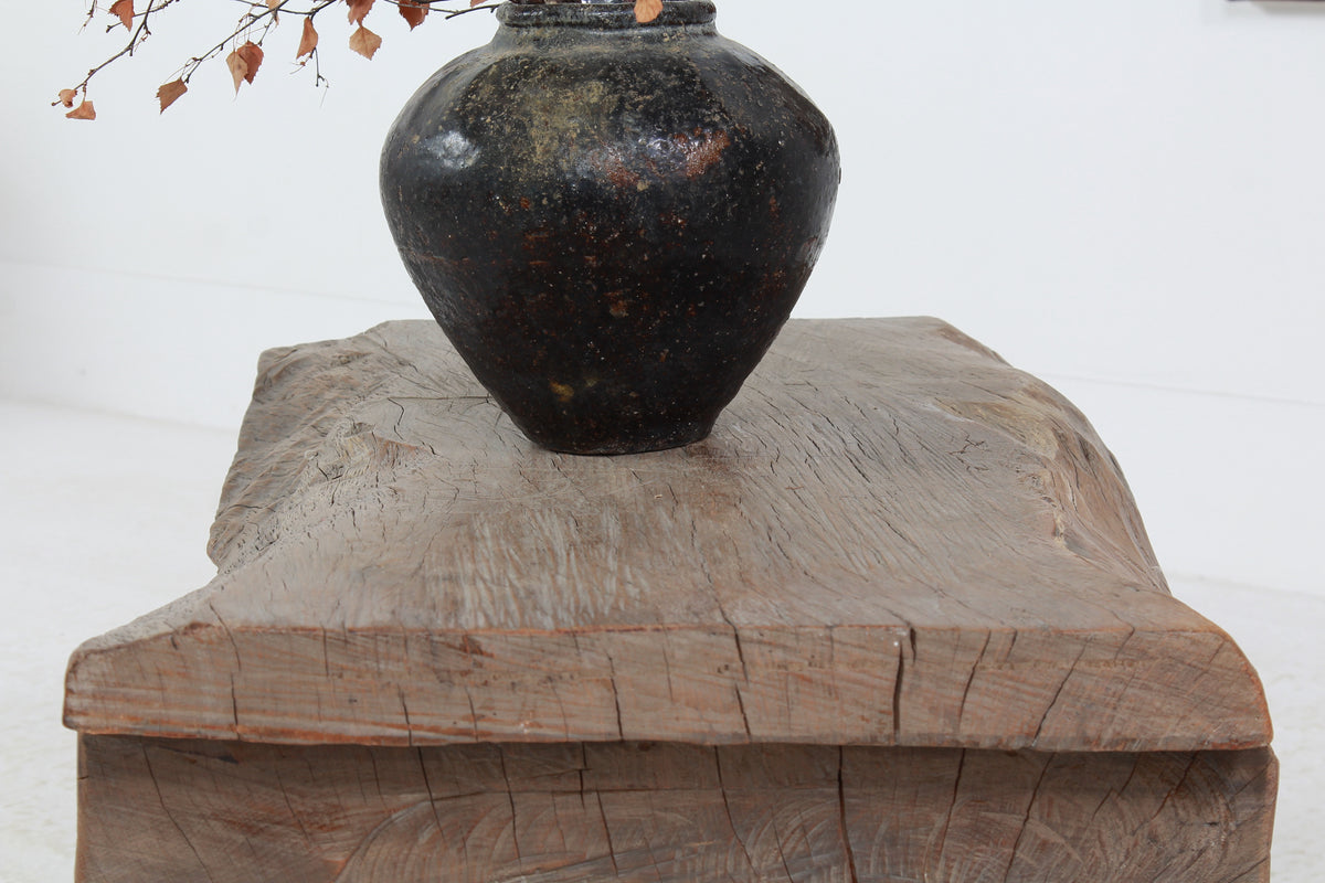 Fabulous  BRUTALIST WABI SABI ELM SLAB COFFEE TABLE