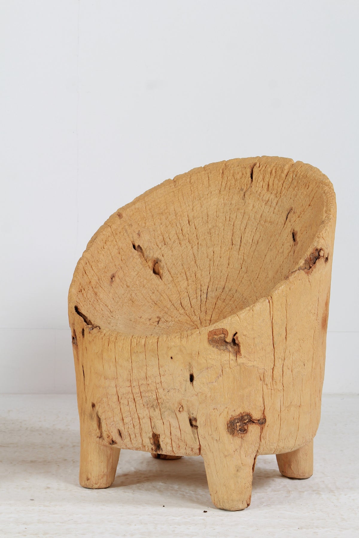 UNIQUE HAND-CARVED PRIMITIVE GNARLY WABI SABI BRUTALIST STUMP CHAIRS
