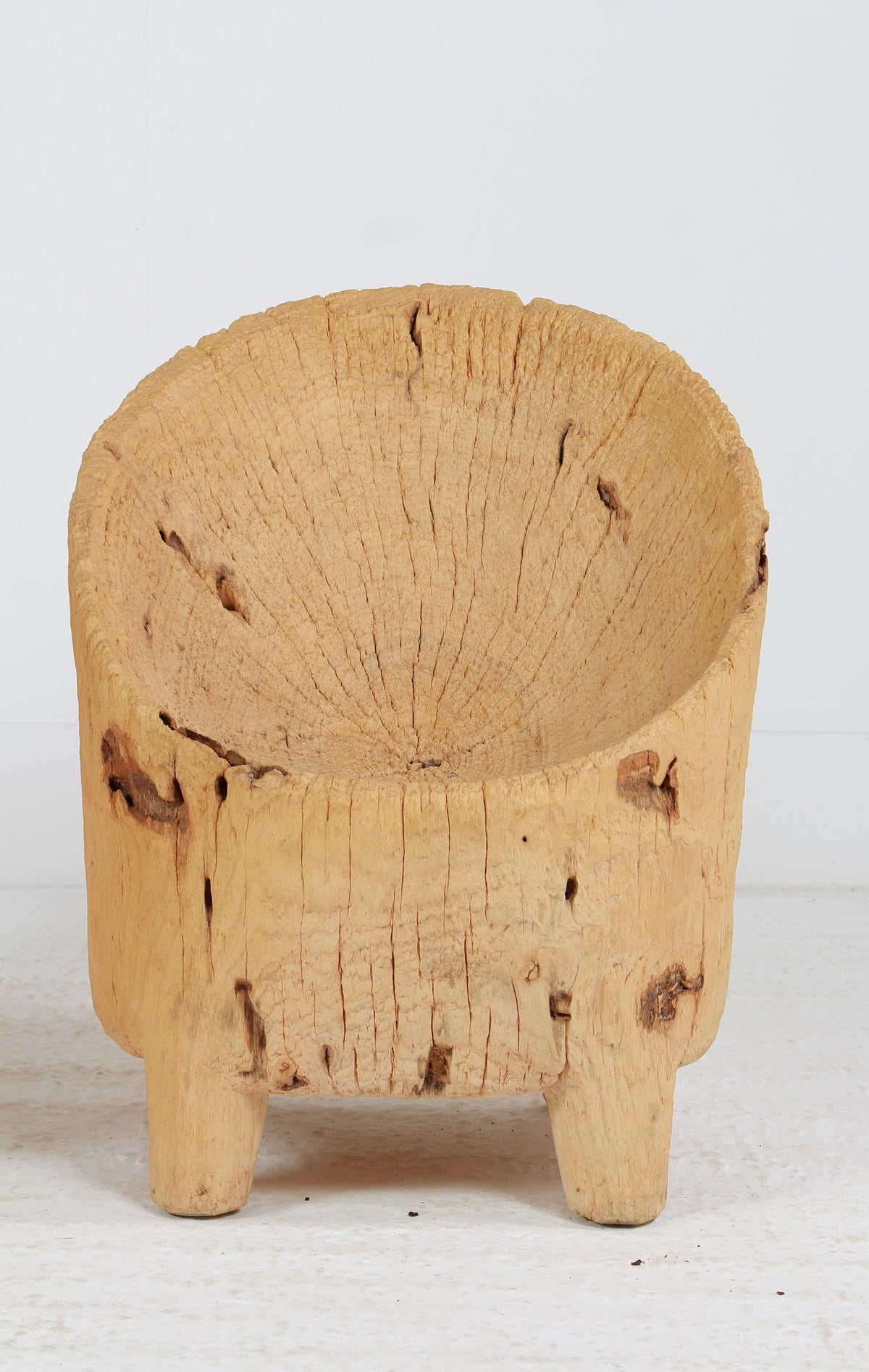 UNIQUE HAND-CARVED PRIMITIVE GNARLY WABI SABI BRUTALIST STUMP CHAIRS