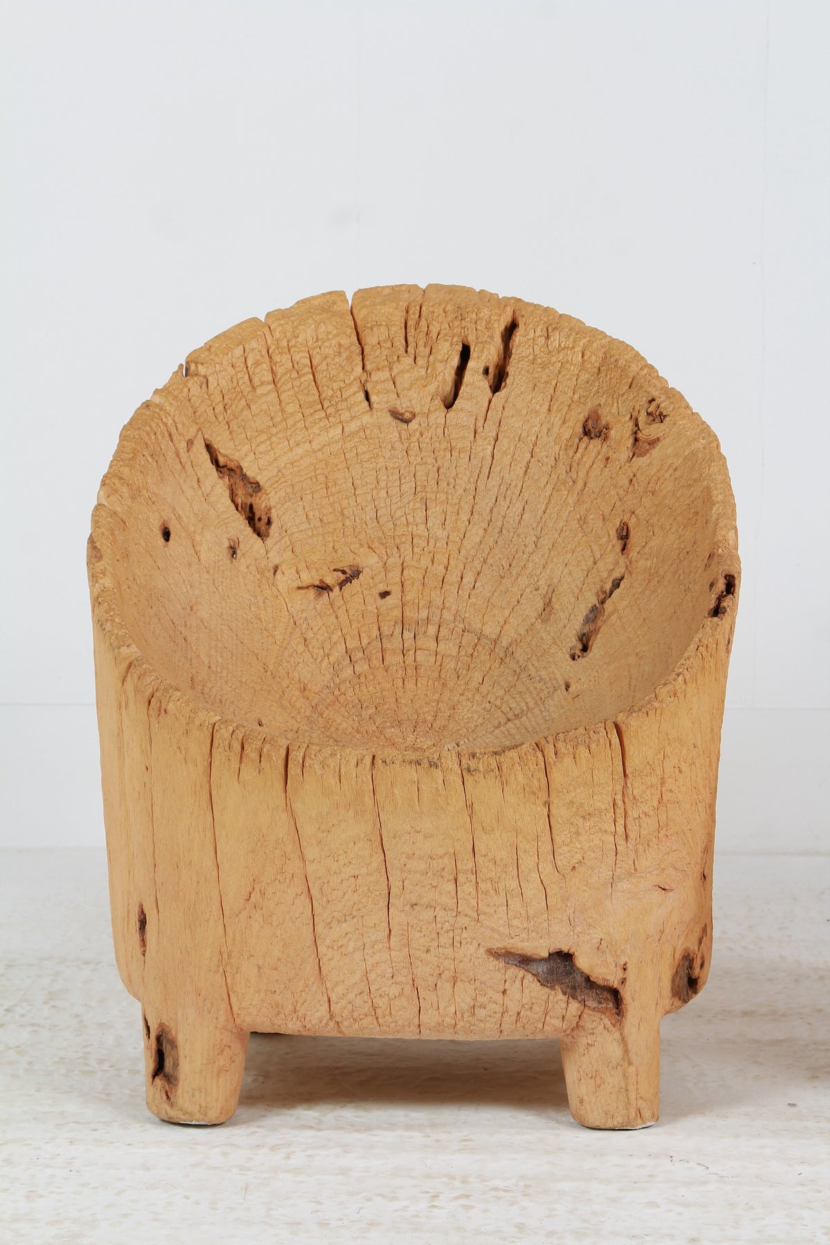 UNIQUE HAND-CARVED PRIMITIVE GNARLY WABI SABI BRUTALIST STUMP CHAIRS