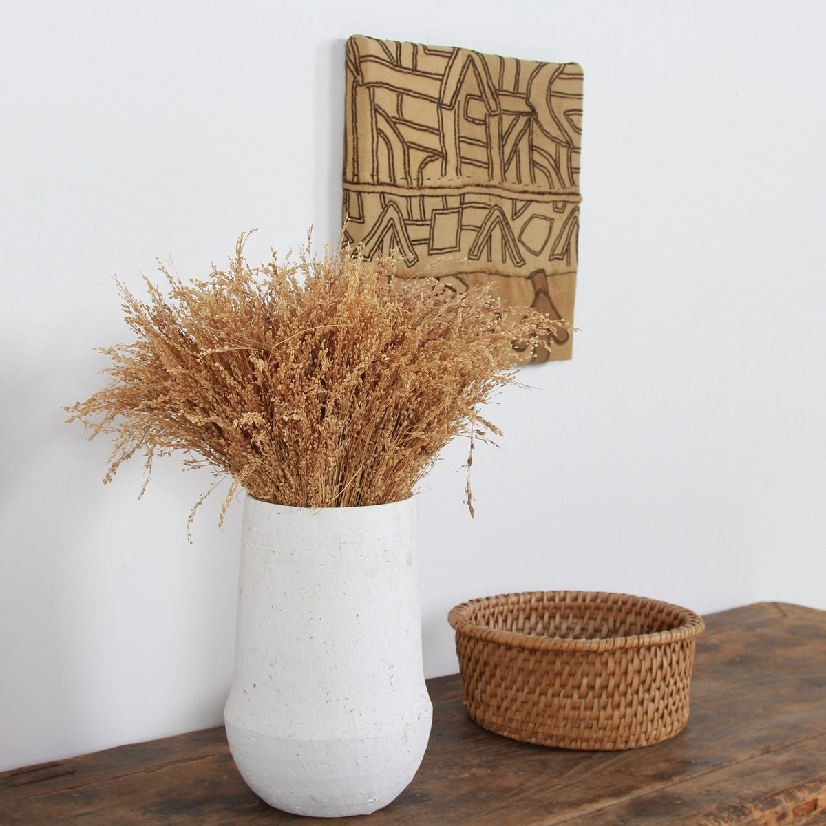 ABSTRACT HAND APPLIQUÉD MOUNTED RAFFIA SKIRT, KUBA TRIBE