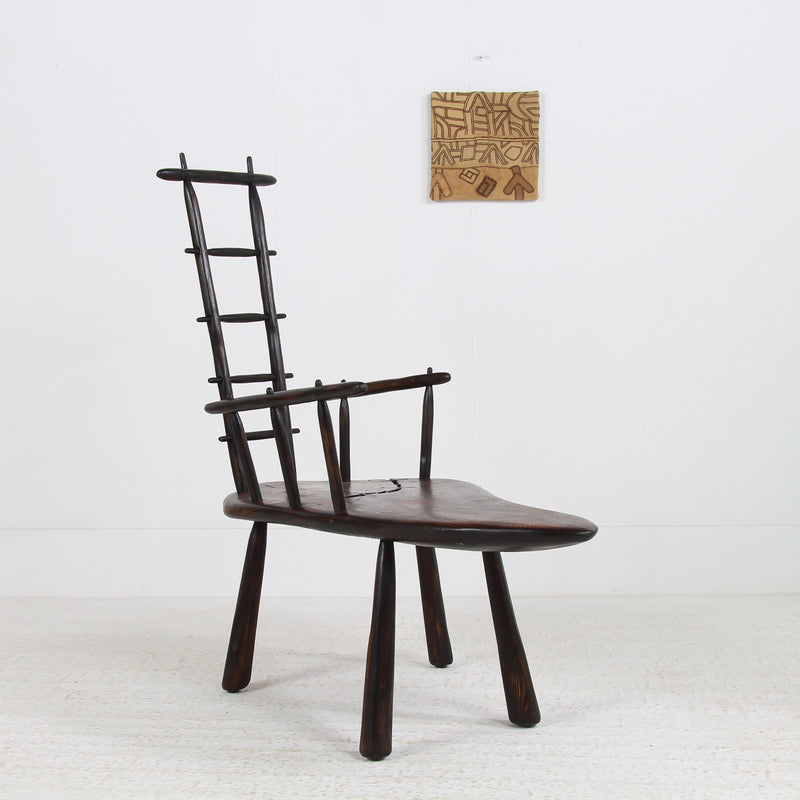 Japanese-Inspired Oak Sugi Ban Lounge Chair