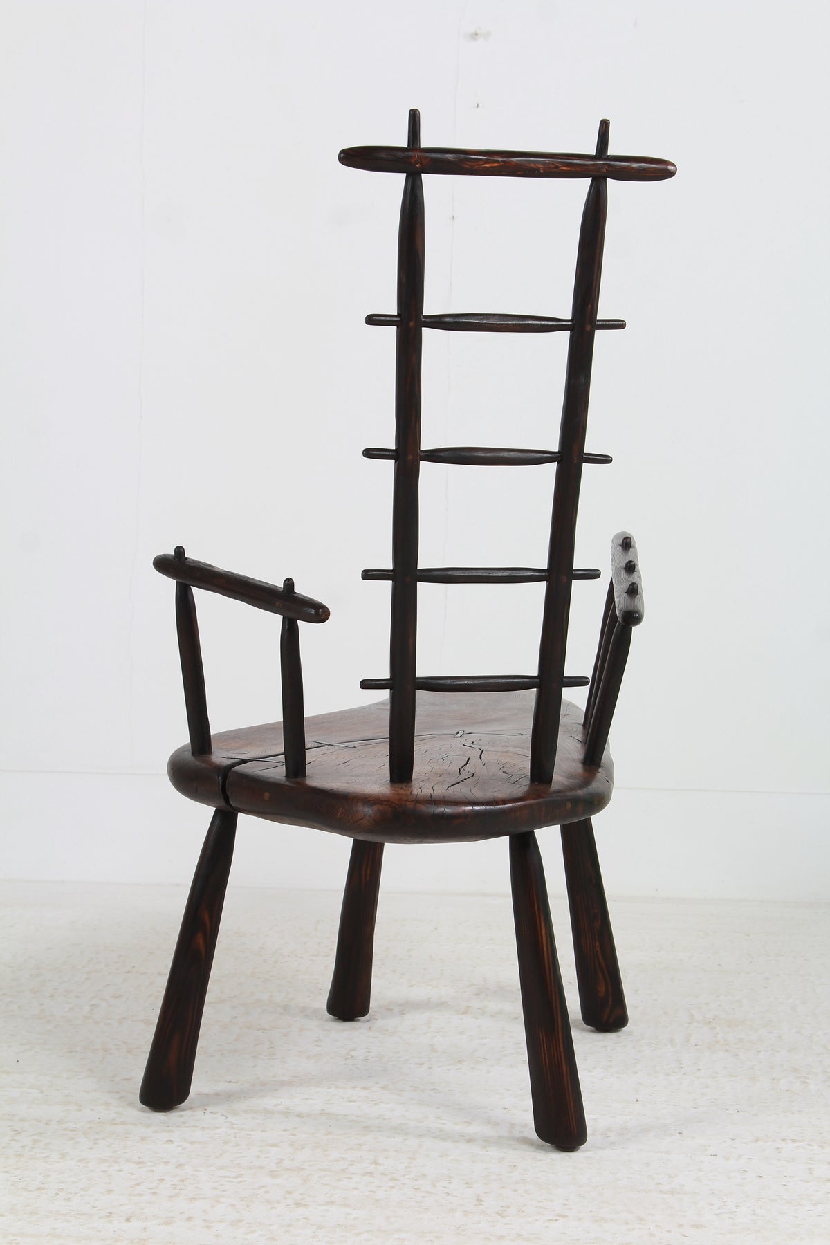 Japanese-Inspired Oak Sugi Ban Lounge Chair
