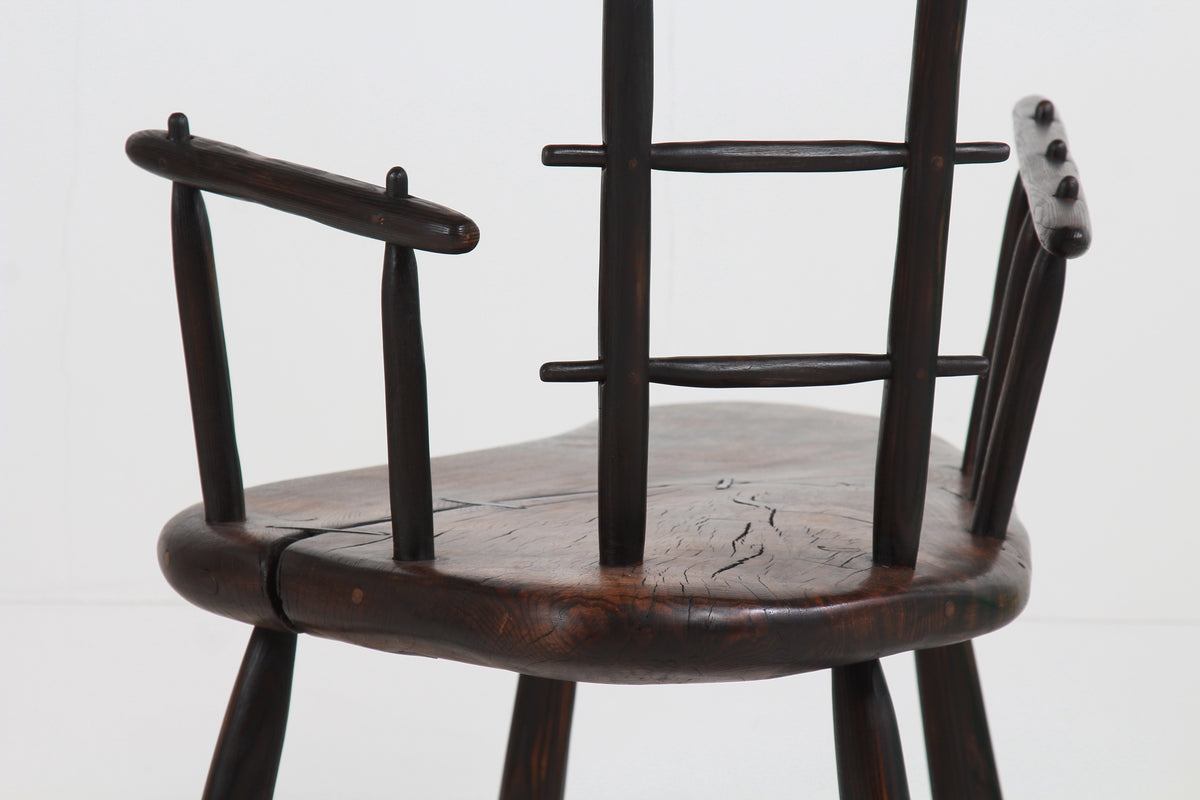 Japanese-Inspired Oak Sugi Ban Lounge Chair
