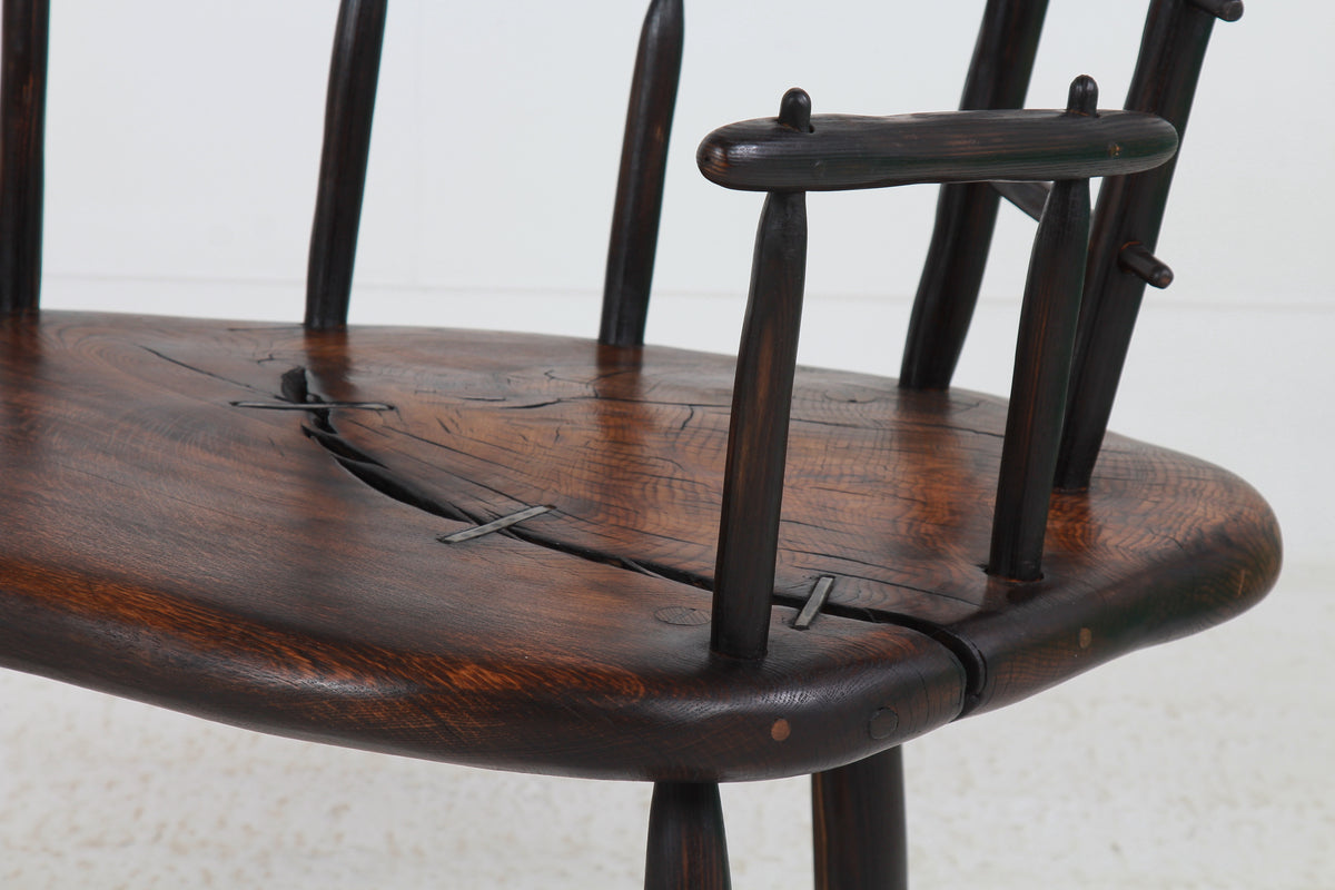 Japanese-Inspired Oak Sugi Ban Lounge Chair