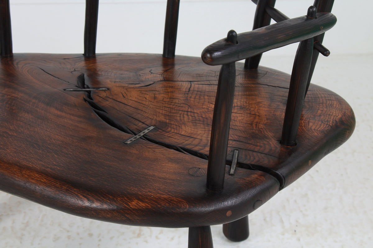 Japanese-Inspired Oak Sugi Ban Lounge Chair