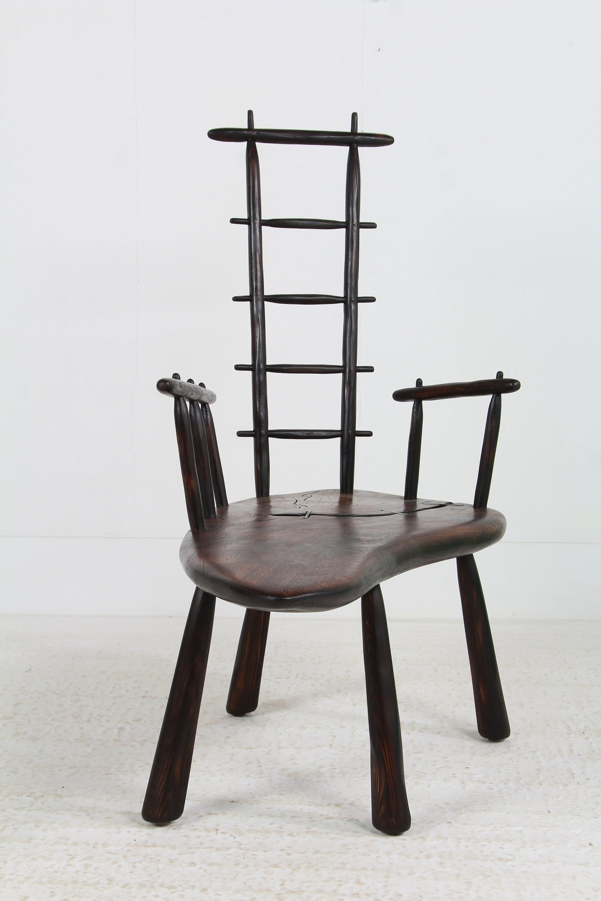 Japanese-Inspired Oak Sugi Ban Lounge Chair