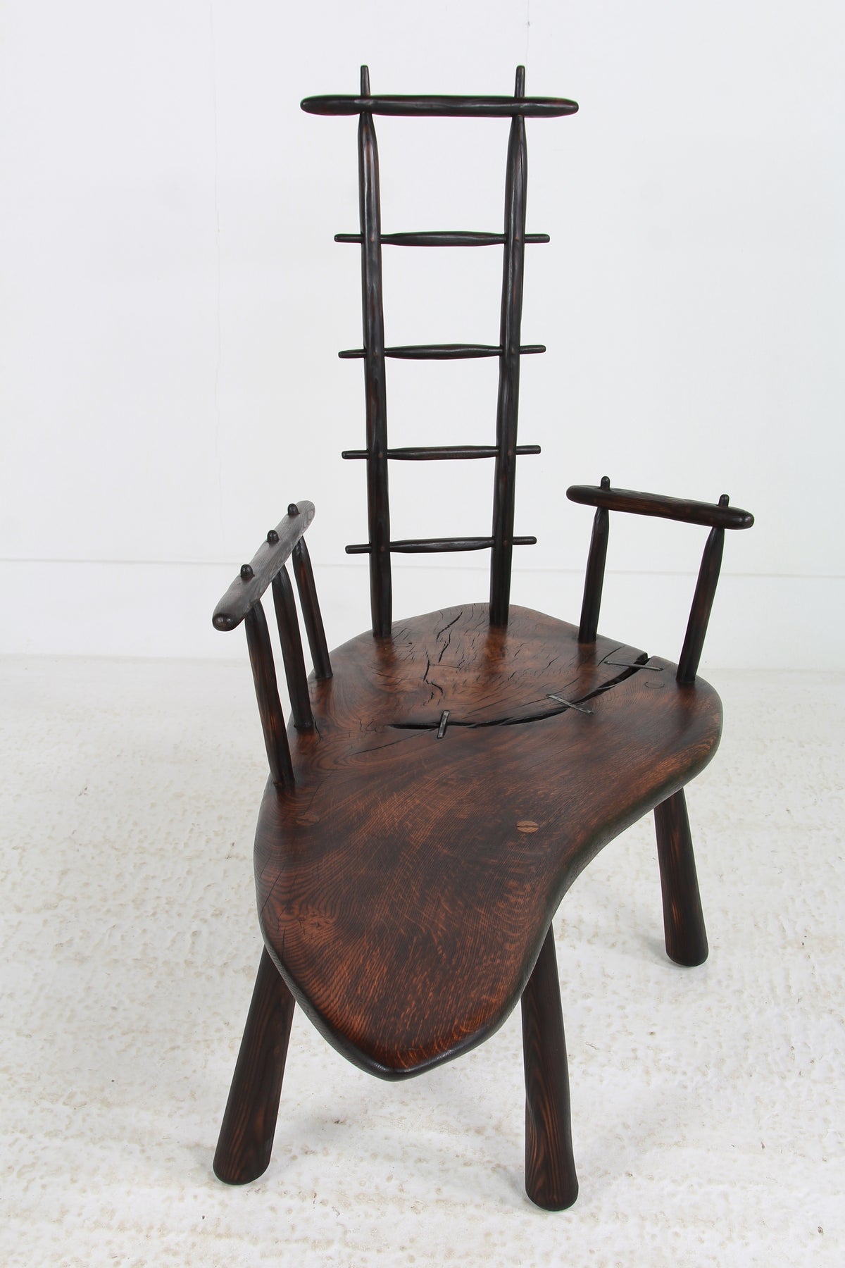 Japanese-Inspired Oak Sugi Ban Lounge Chair