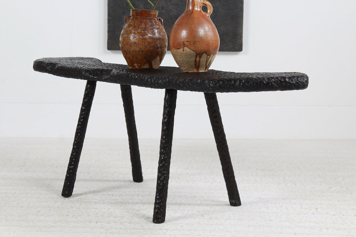 TEXTURED SUGI BAN OAK COFFEE TABLE MADE IN WALES