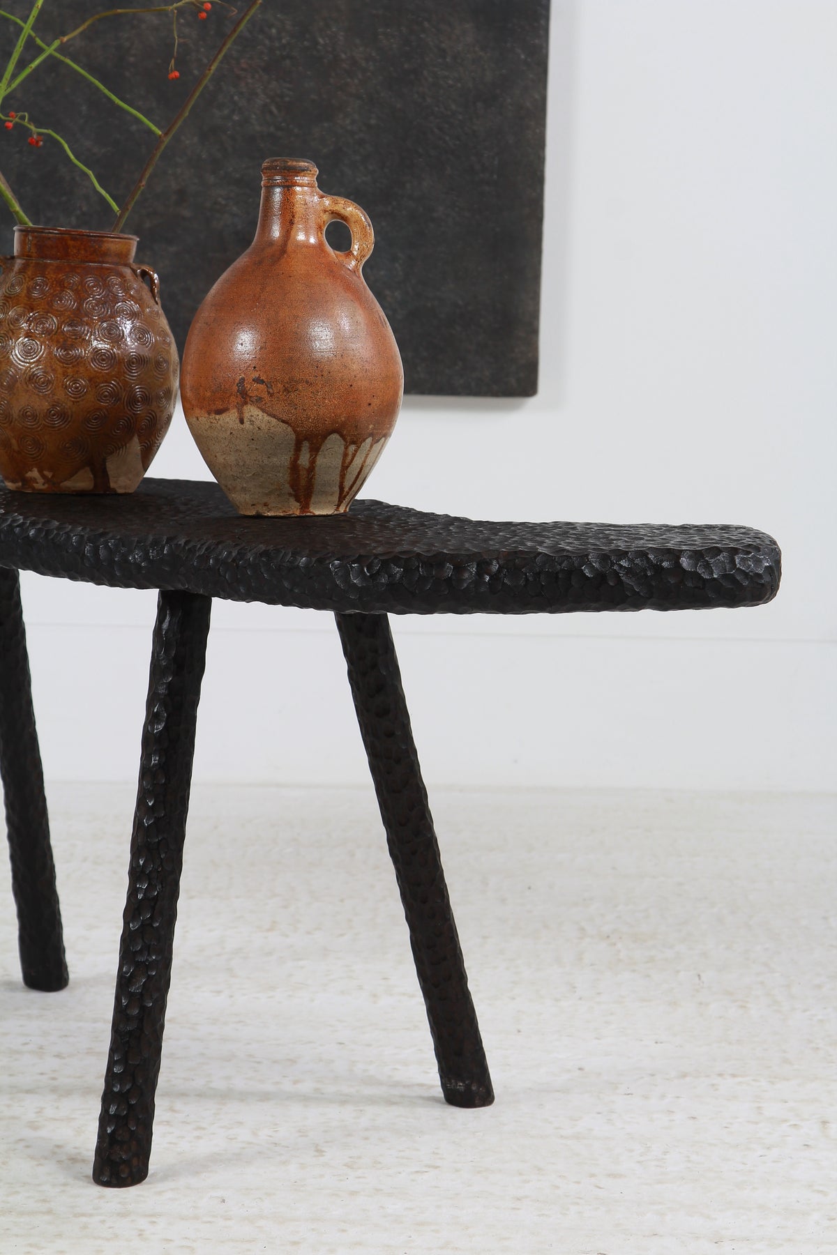 TEXTURED SUGI BAN OAK COFFEE TABLE MADE IN WALES