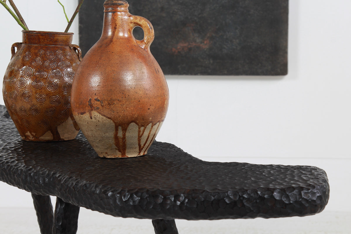 TEXTURED SUGI BAN OAK COFFEE TABLE MADE IN WALES