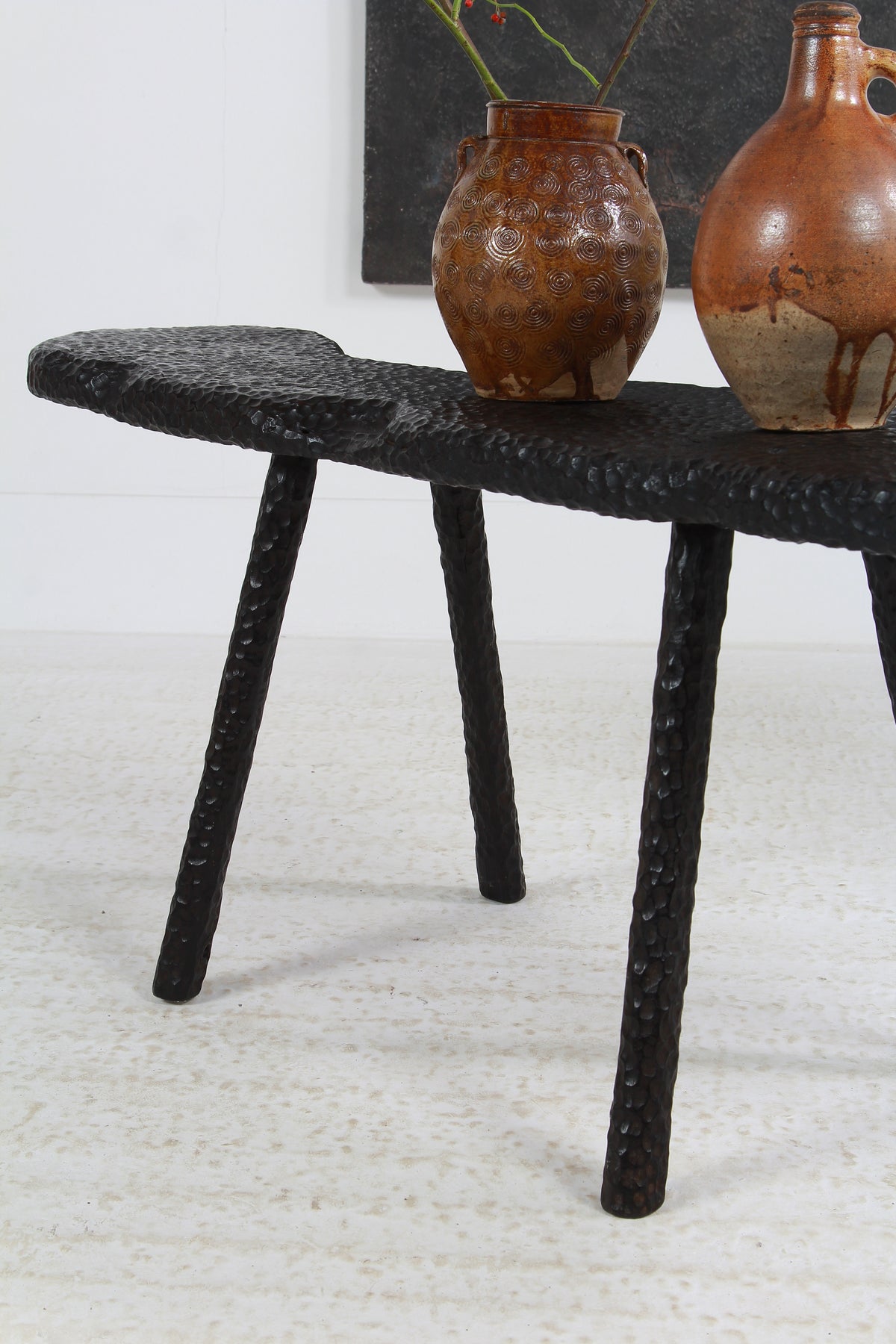 TEXTURED SUGI BAN OAK COFFEE TABLE MADE IN WALES