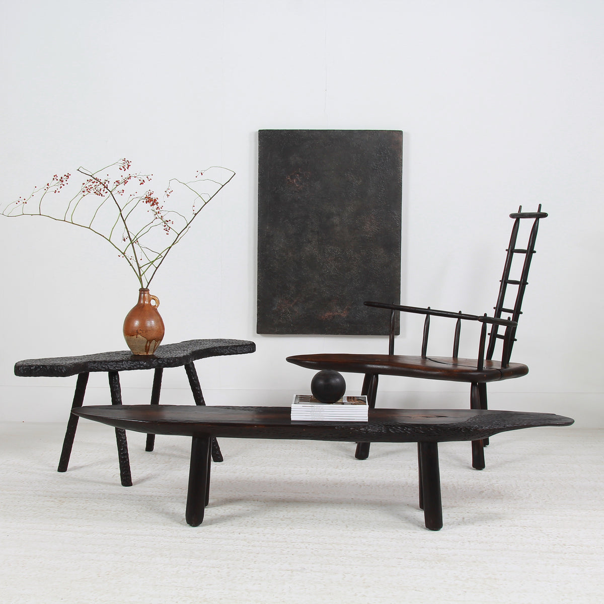 UNIQUE JAPANESE INSPIRED ELM SUGI BAN  COFFEE TABLE