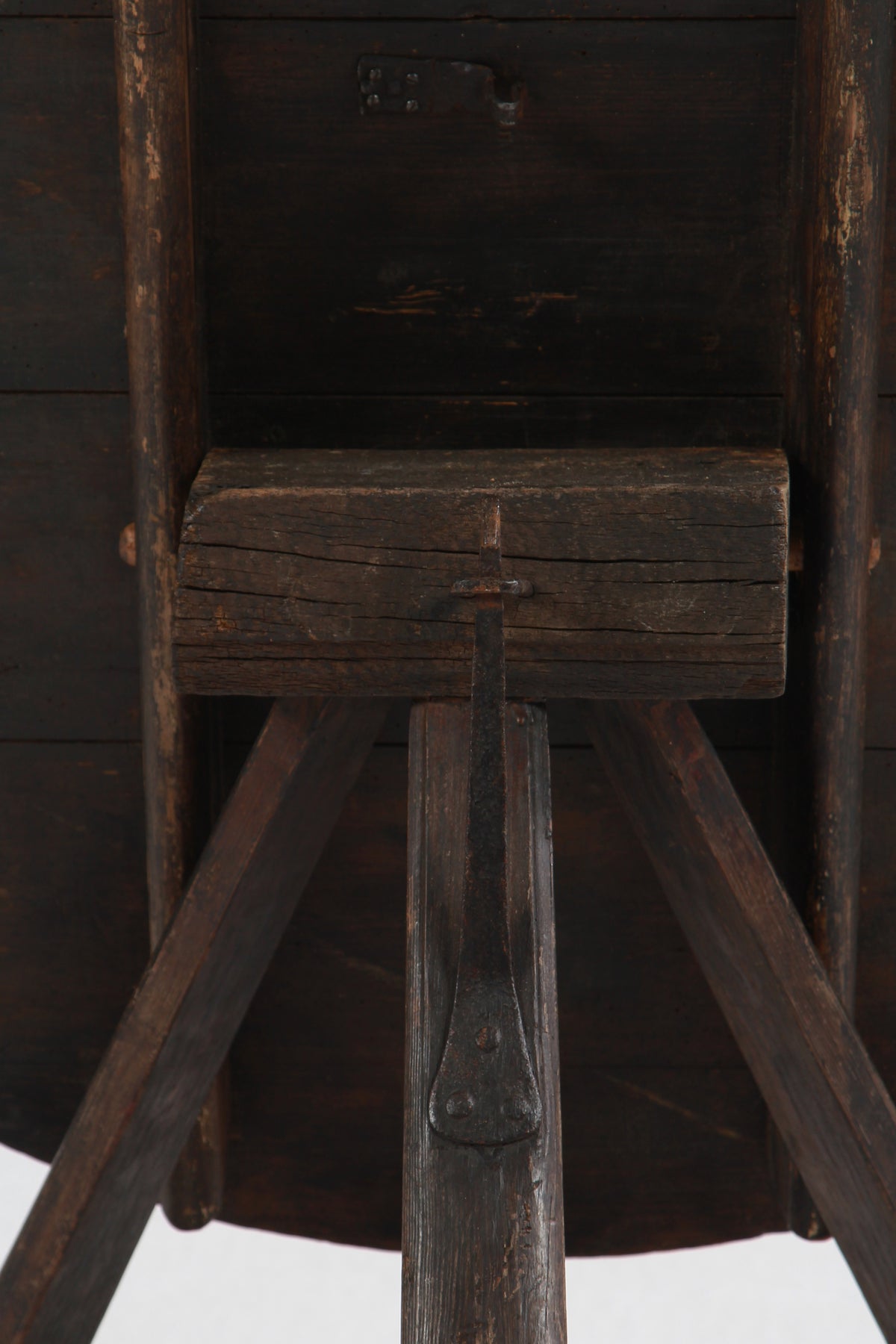 Primitive 19thC Dutch Tilt Top Kitchen Table