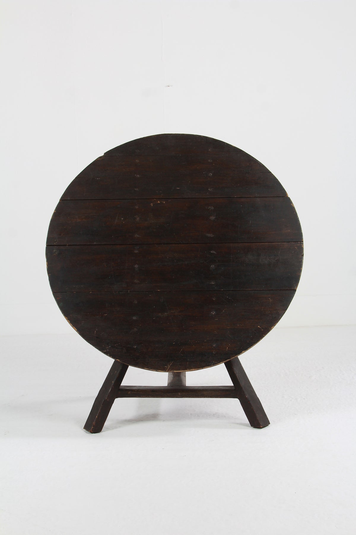 Primitive 19thC Dutch Tilt Top Kitchen Table