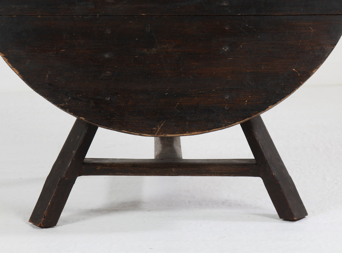 Primitive 19thC Dutch Tilt Top Kitchen Table