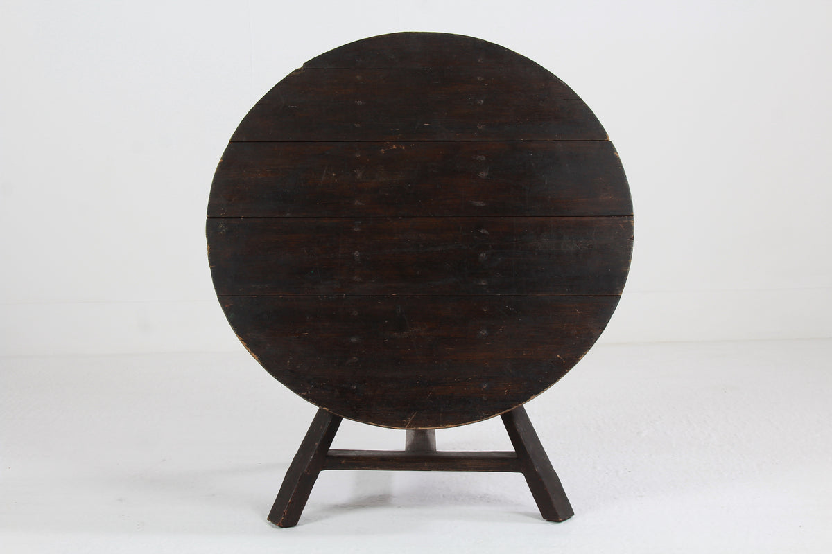 Primitive 19thC Dutch Tilt Top Kitchen Table