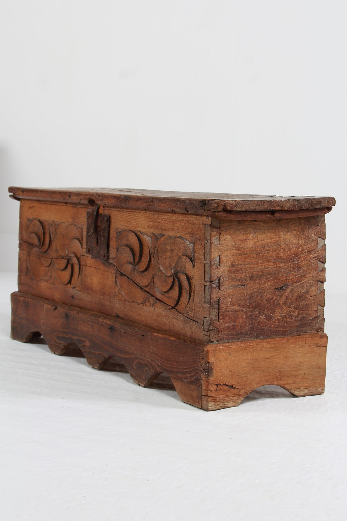 Ancient Spanish 18th Century Primitive Coffer - Trunk