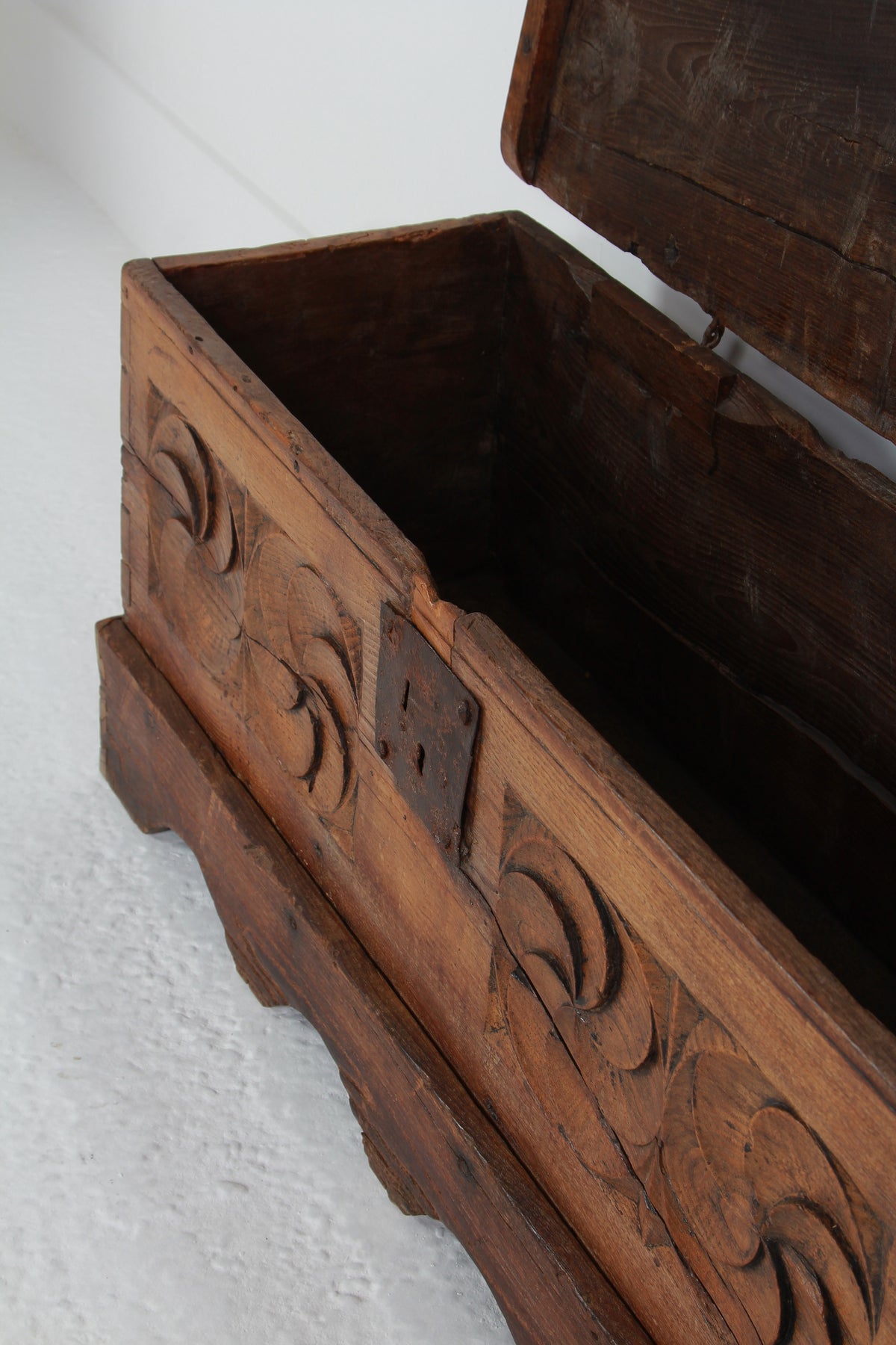Ancient Spanish 18th Century Primitive Coffer - Trunk