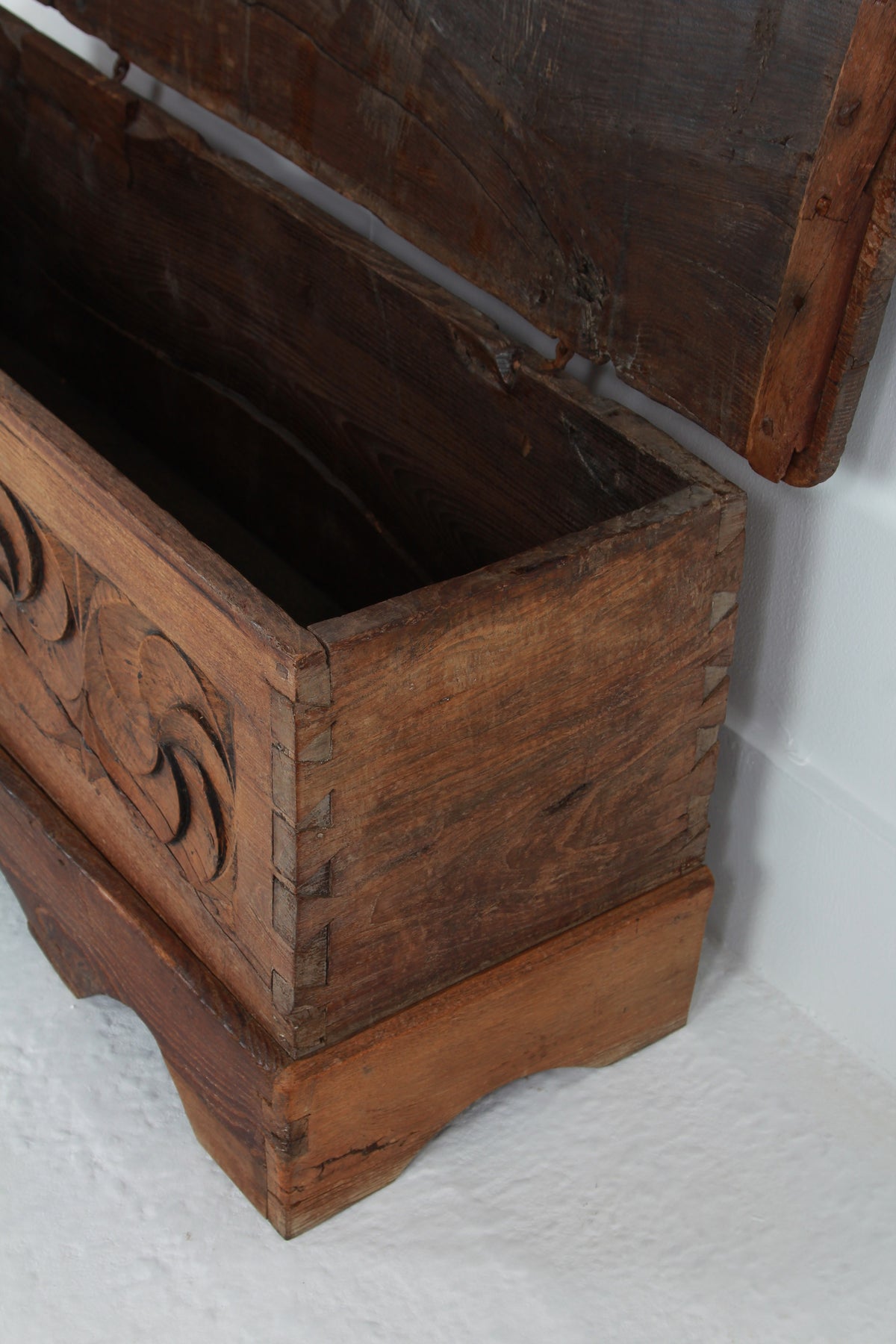 Ancient Spanish 18th Century Primitive Coffer - Trunk