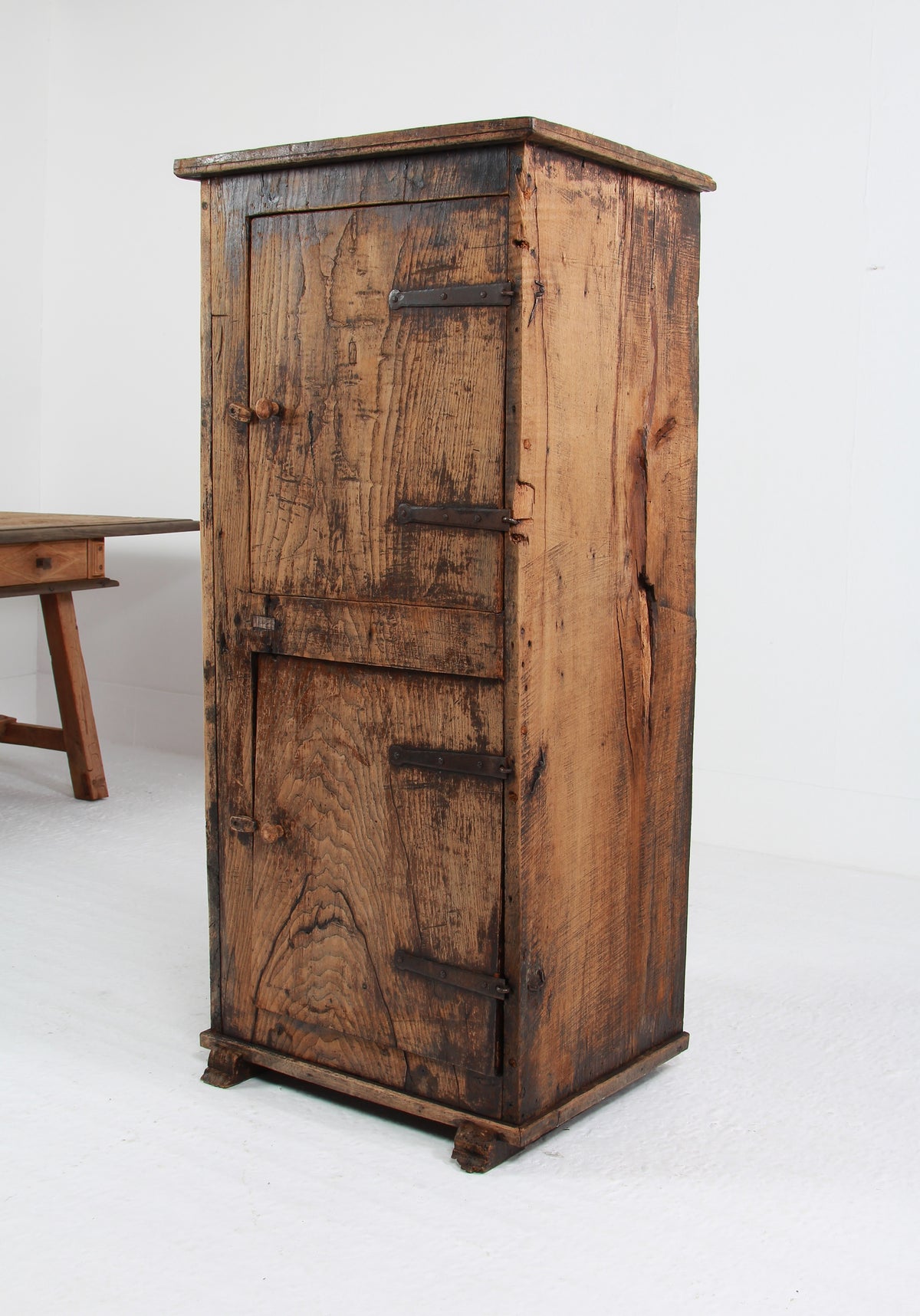Primitive 18th Century Wabi-Sabi Spanish Farmers Cupboard