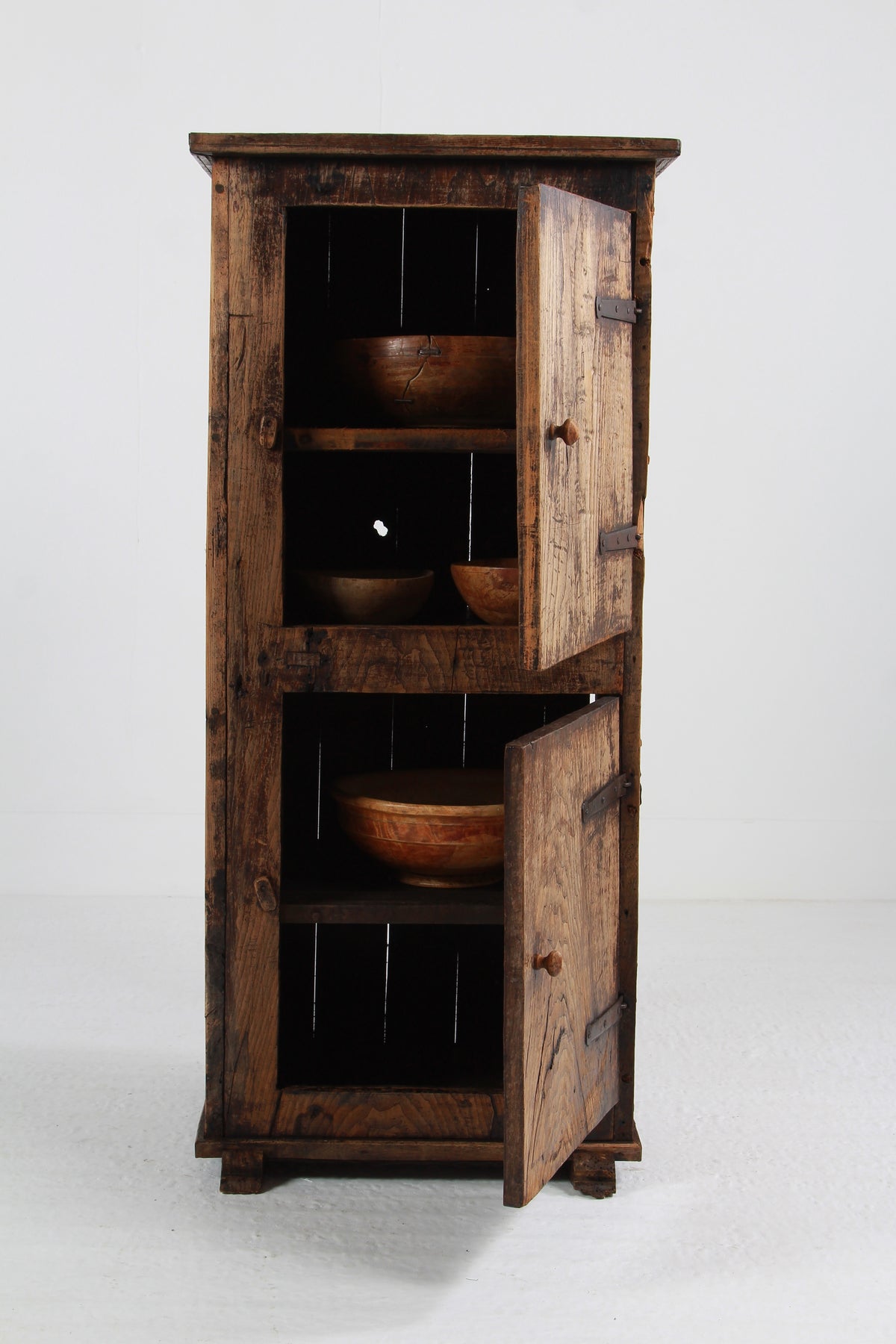 Primitive 18th Century Wabi-Sabi Spanish Farmers Cupboard