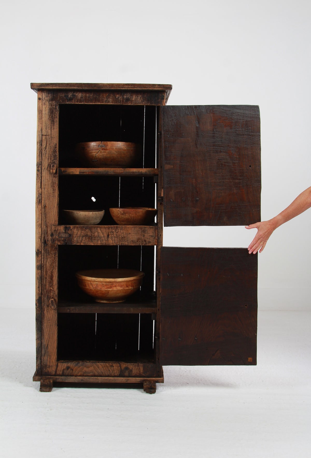 Primitive 18th Century Wabi-Sabi Spanish Farmers Cupboard