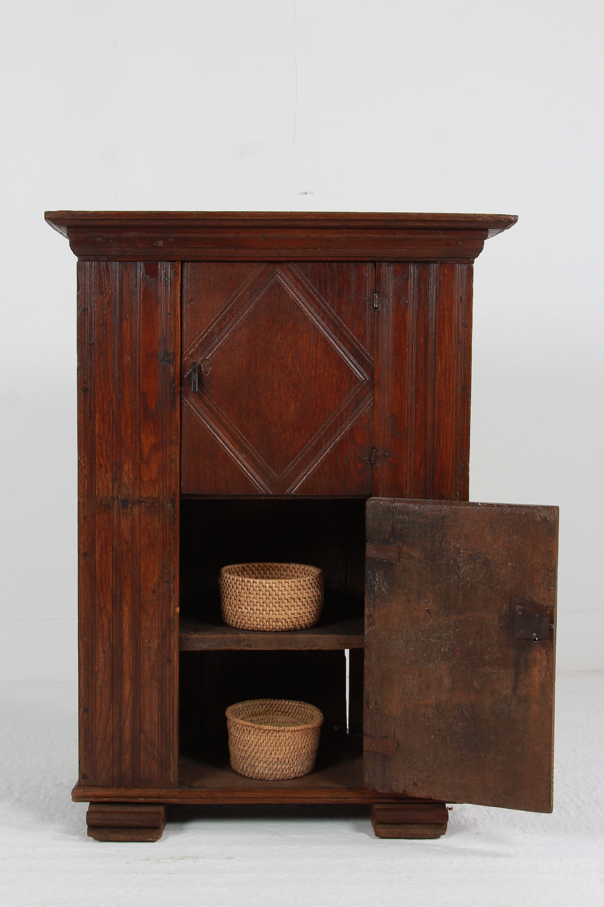 A Very Handsome Early 18th Century Oak  Italian Convent Cupboard