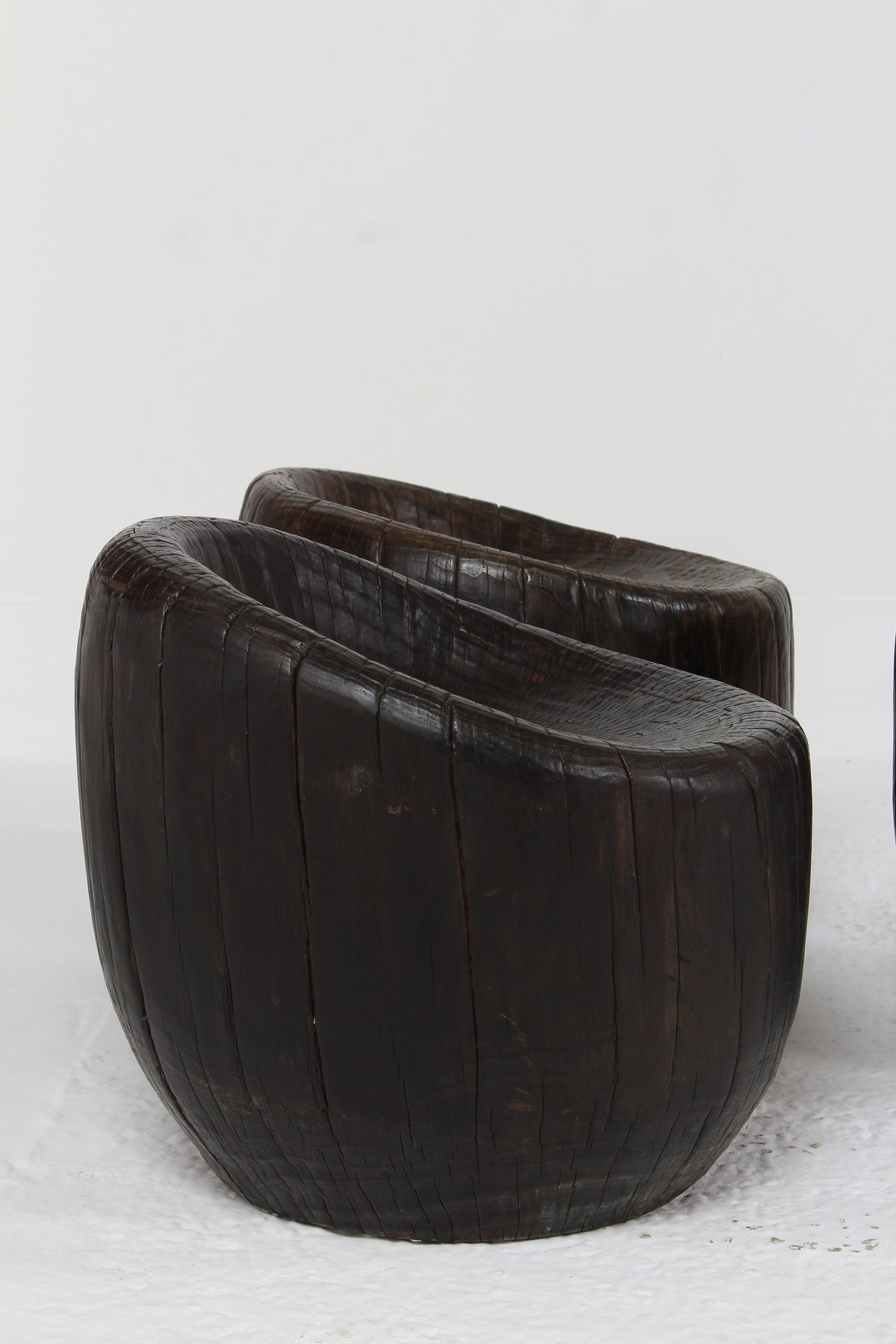 Japanese Organic Wabi Sabi Dug Out Stools