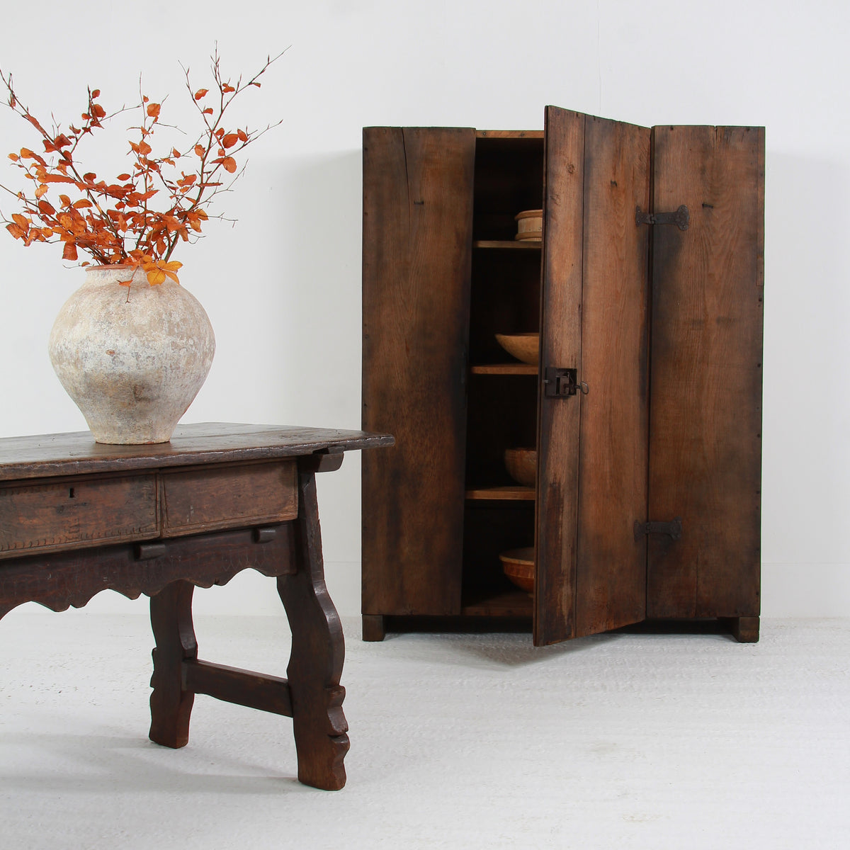 Rustic Vernacular Italian 18thC Oak Cabinet
