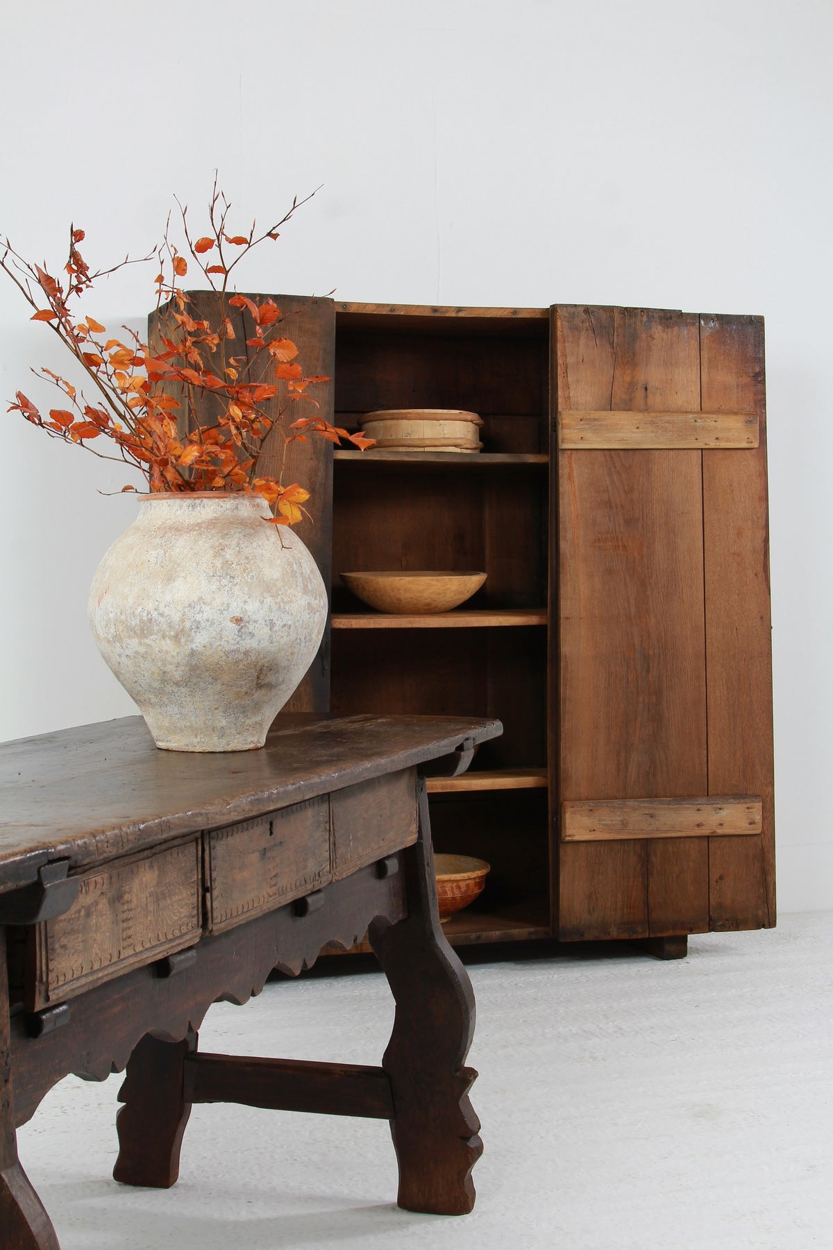 Rustic Vernacular Italian 18thC Oak Cabinet