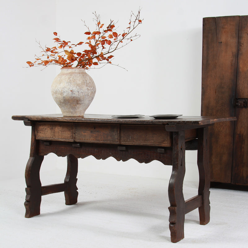 Ancient 18th Century Spanish Console Table