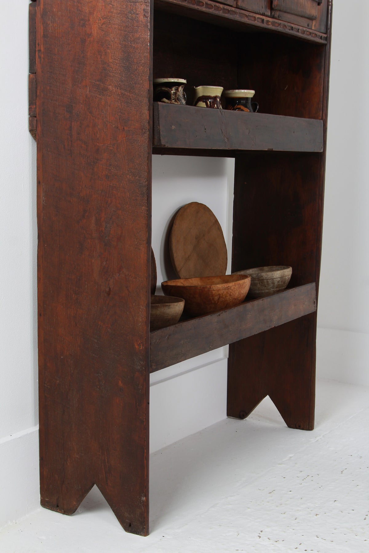 French Rustic 18thC Art Populaire Alpine Kitchen Cupboard