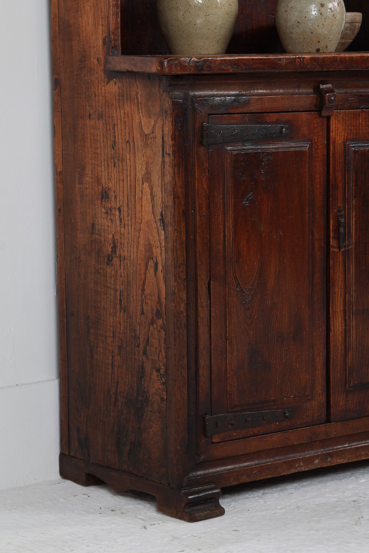 Antique 18thC Oak Spanish Kitchen Display Cabinet