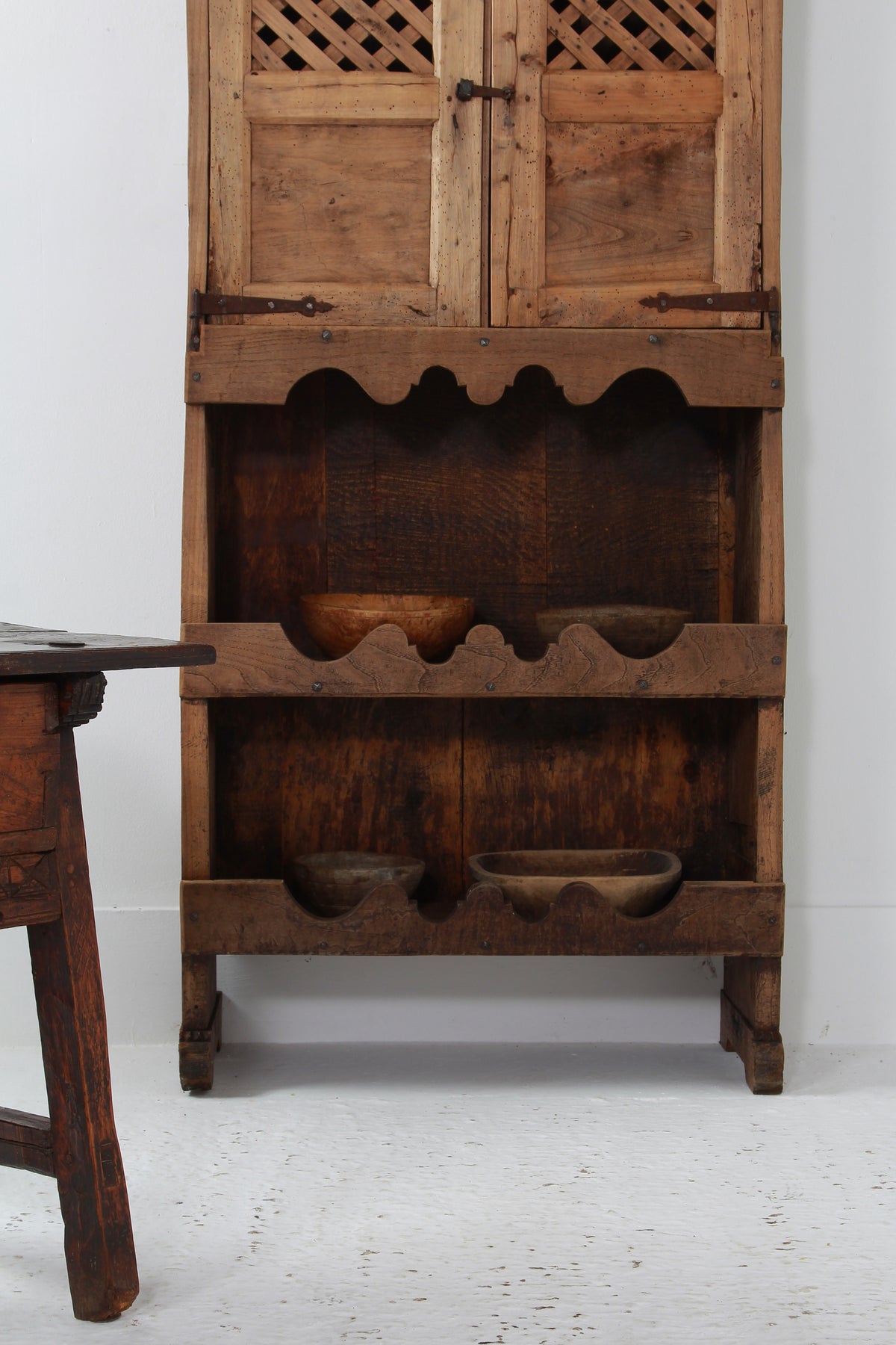 Primitive Spanish 18thC Wabi Sabi Mountain Cupboard
