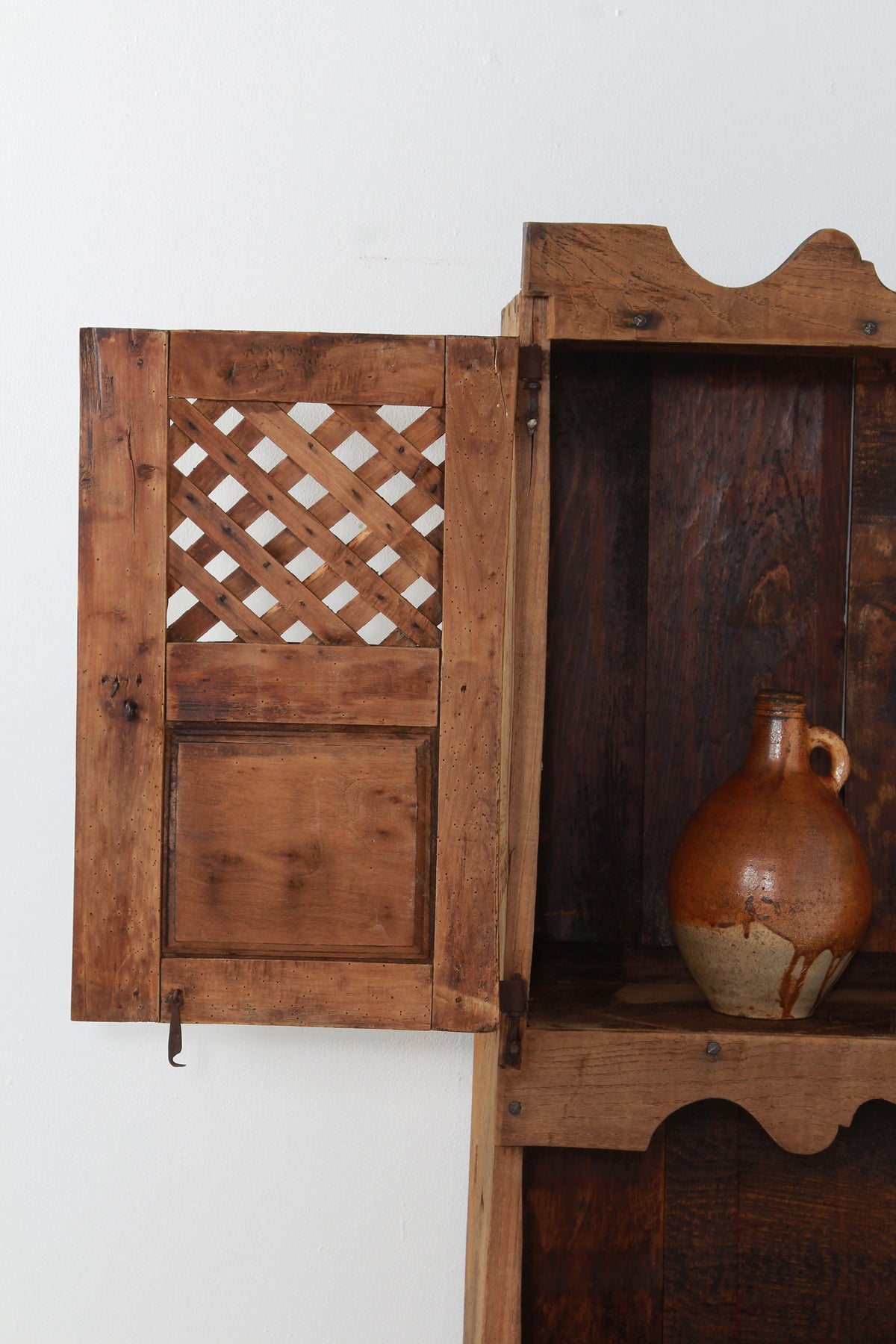 Primitive Spanish 18thC Wabi Sabi Mountain Cupboard
