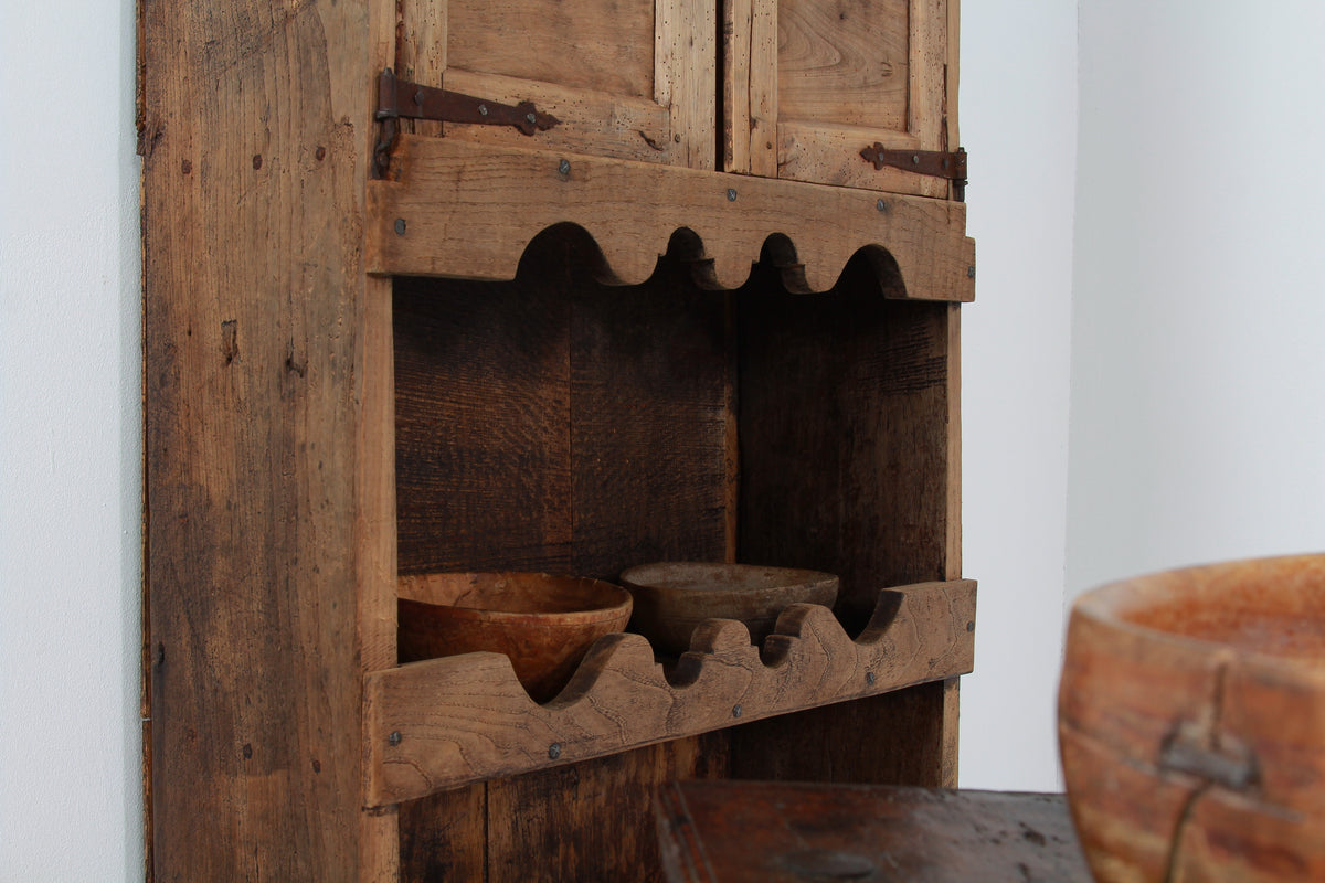 Primitive Spanish 18thC Wabi Sabi Mountain Cupboard