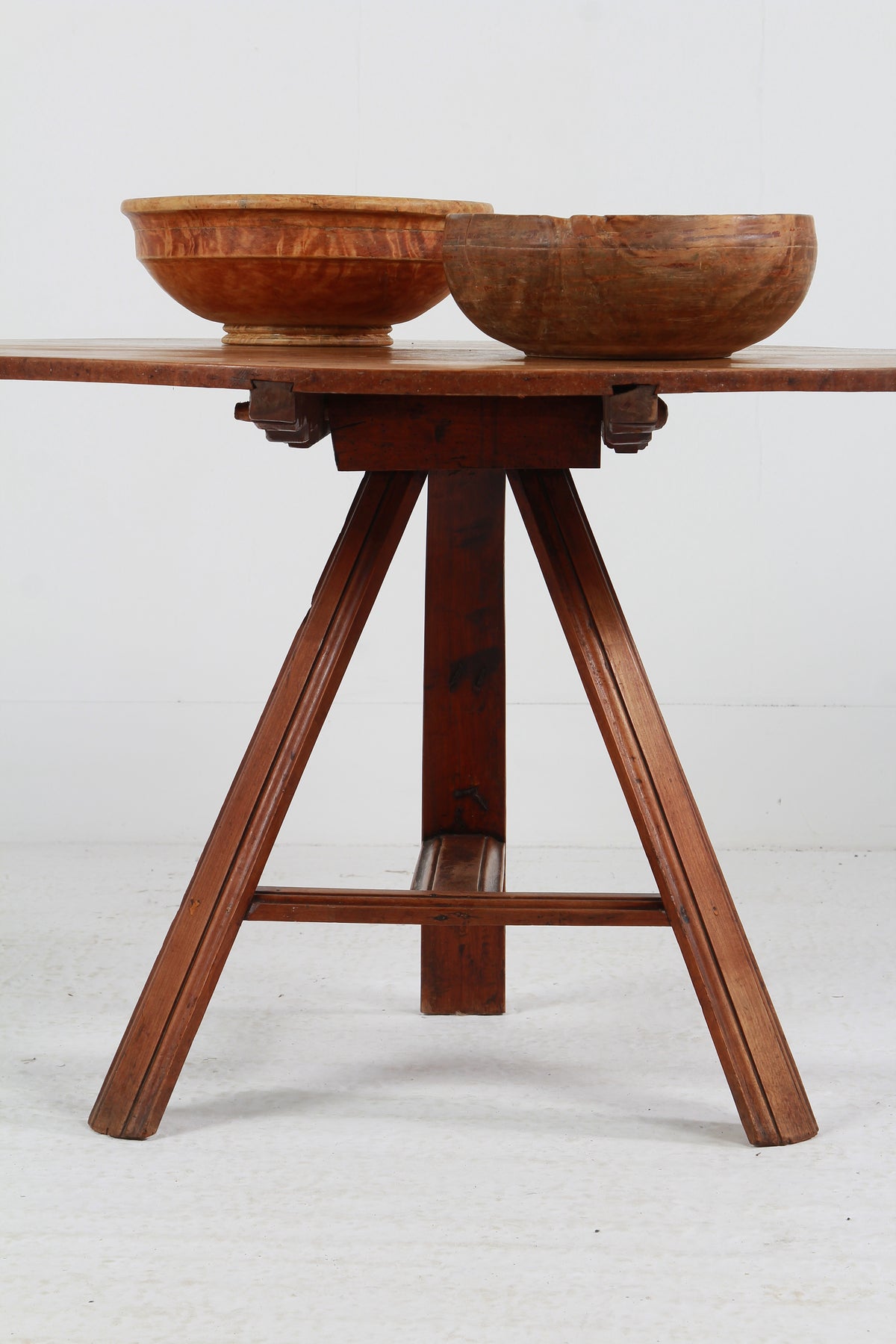 Primitive 19thC Dutch Pine Tilt Top Kitchen/Centre Table