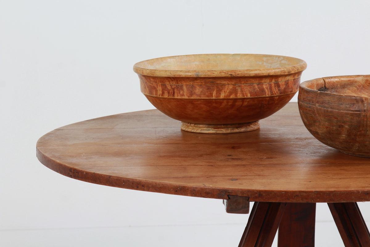 Primitive 19thC Dutch Pine Tilt Top Kitchen/Centre Table