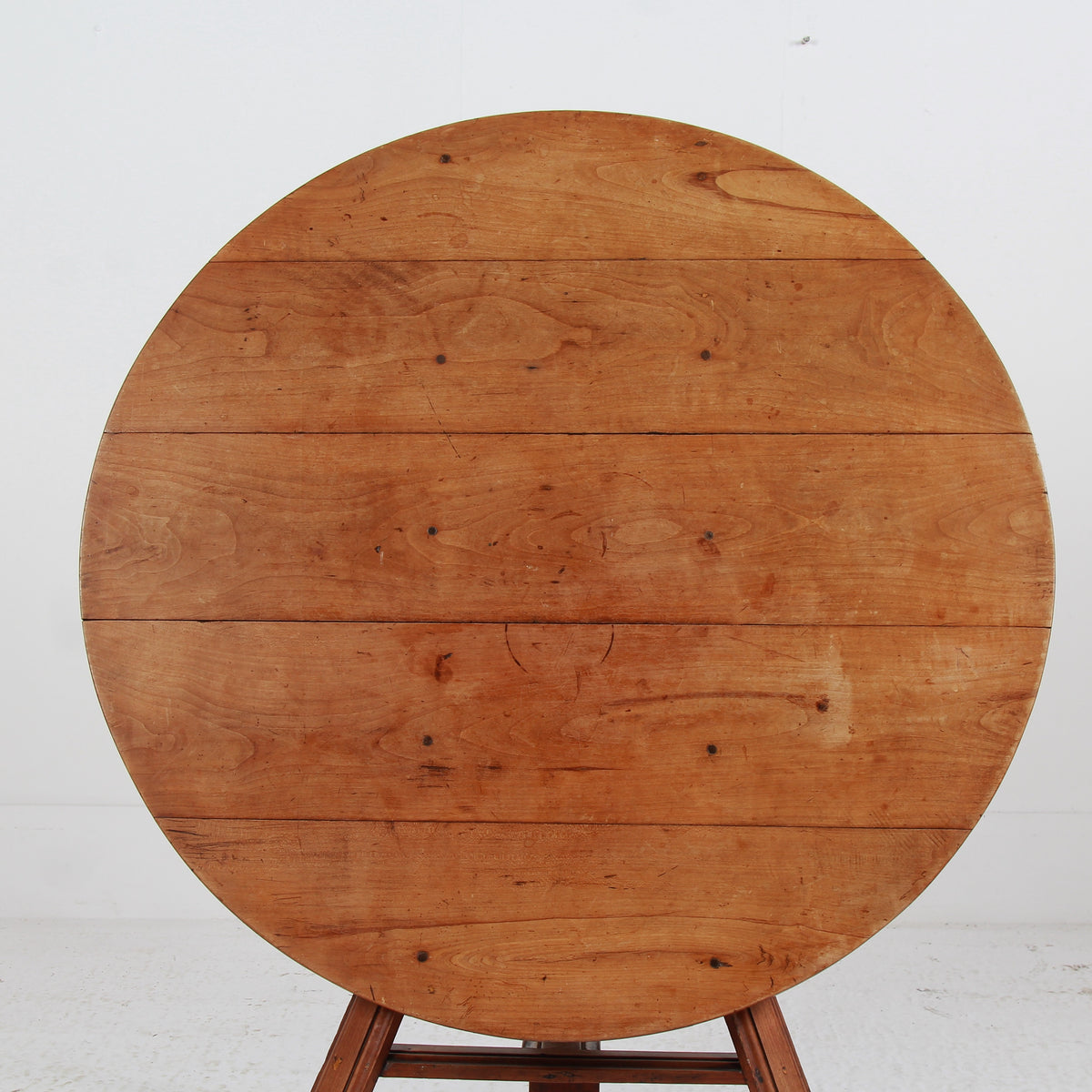 Primitive 19thC Dutch Pine Tilt Top Kitchen/Centre Table