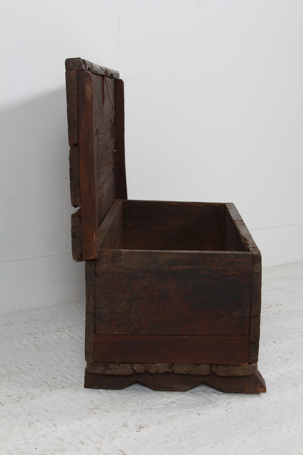 Ancient Spanish 18thC Hand Carved Trunk/Coffer