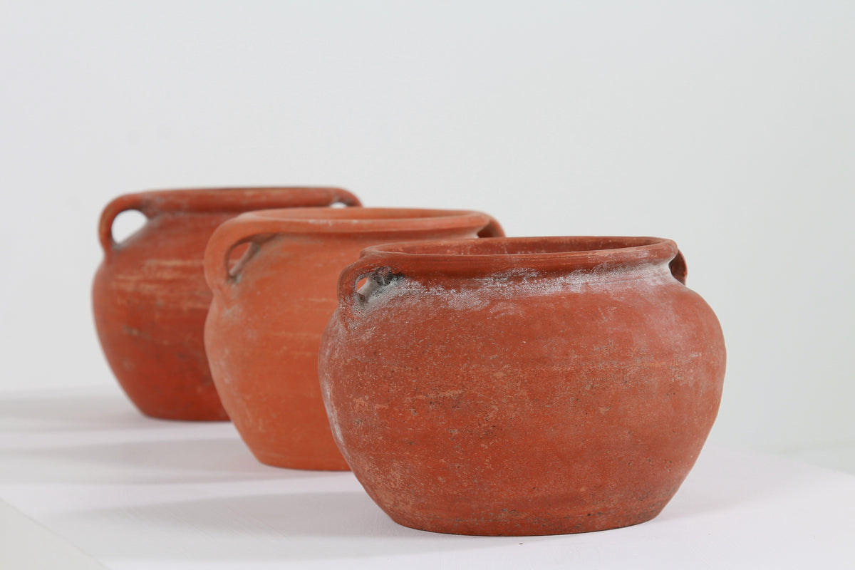 Collection of three Mediterranean Terracotta Pots
